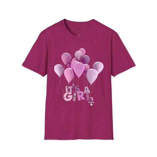 Gender Reveal GIRL Unisex Softstyle T-Shirt 100% Cotton