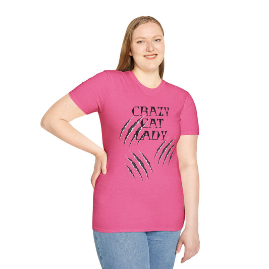 Crazy Cat Lady - Unisex Softstyle T-Shirt 100% Cotton Graphic