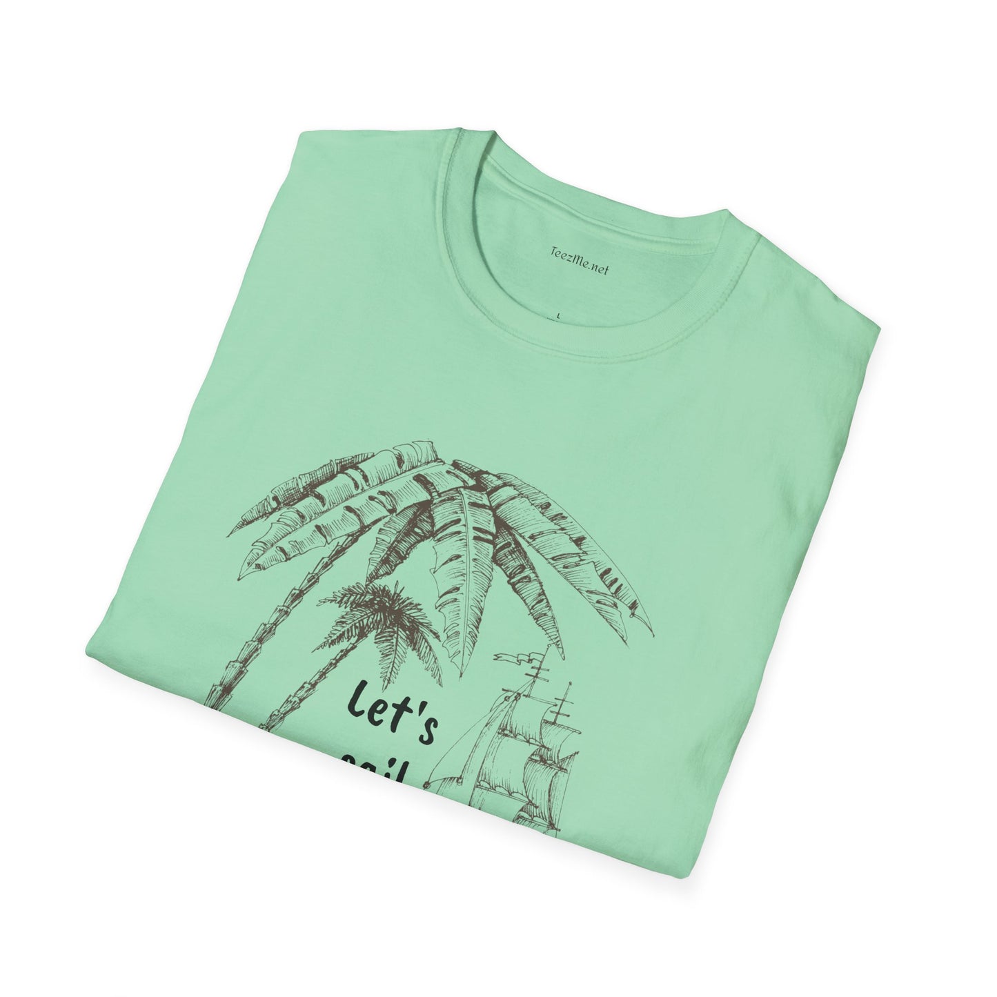 Let's sail away - Unisex Softstyle T-Shirt 100% Cotton Graphic