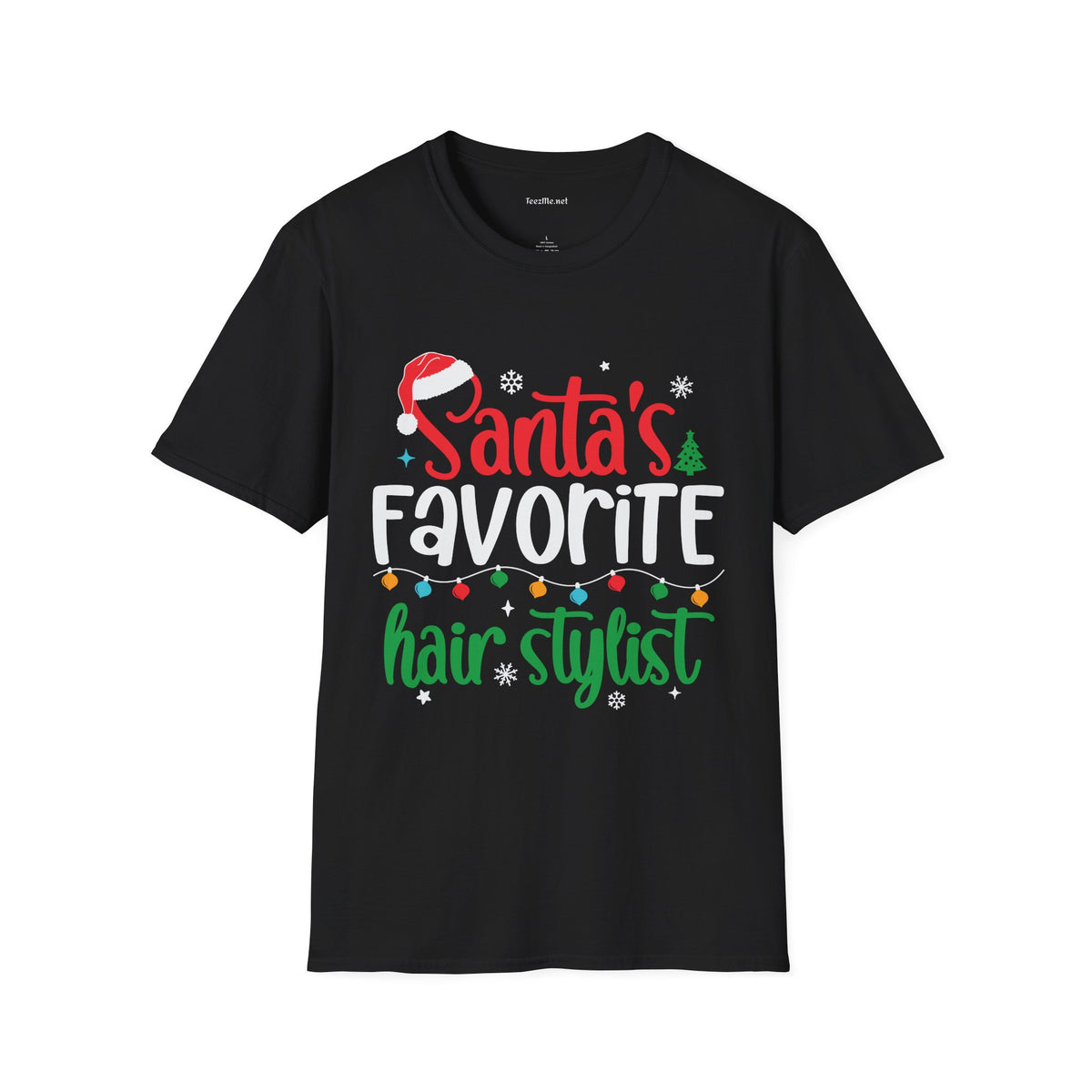 Santa’s Favorite Hair Stylist T-Shirt — Festive Christmas Salon Gift
