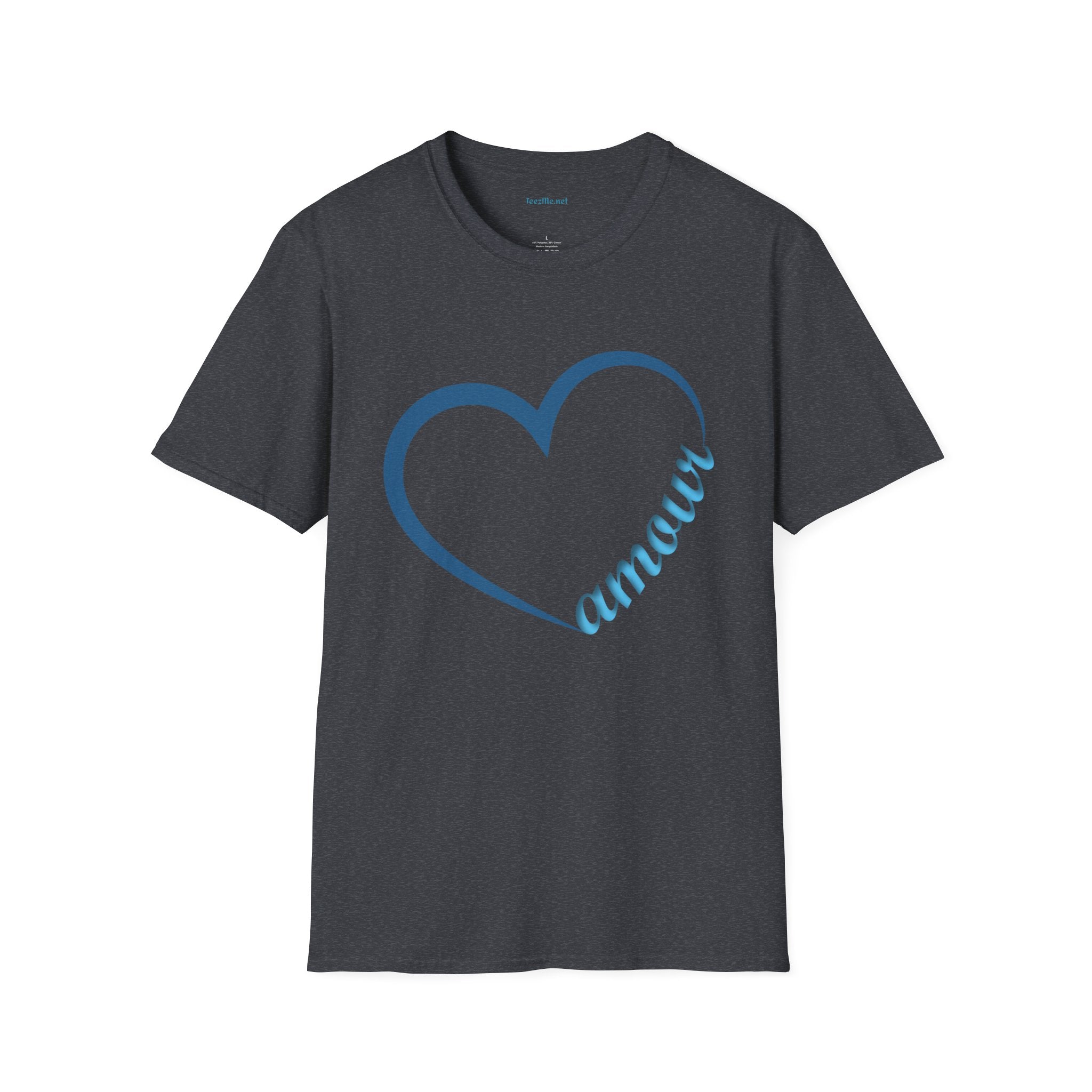 Amour (Turquoise) Unisex Softstyle T-Shirt 100% Cotton Graphic