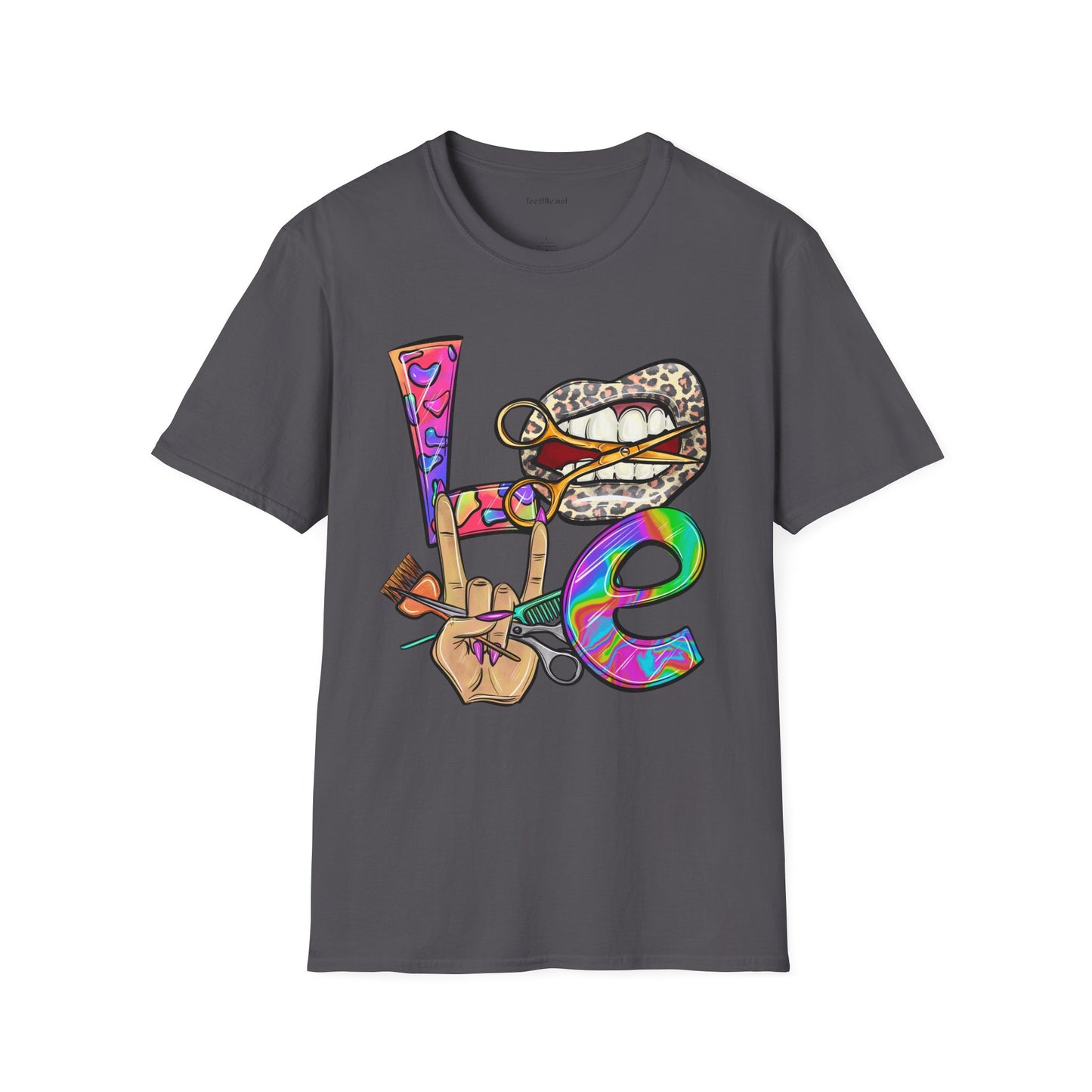 Hairstylist Love Unisex Softstyle T-Shirt 100% Cotton Graphic