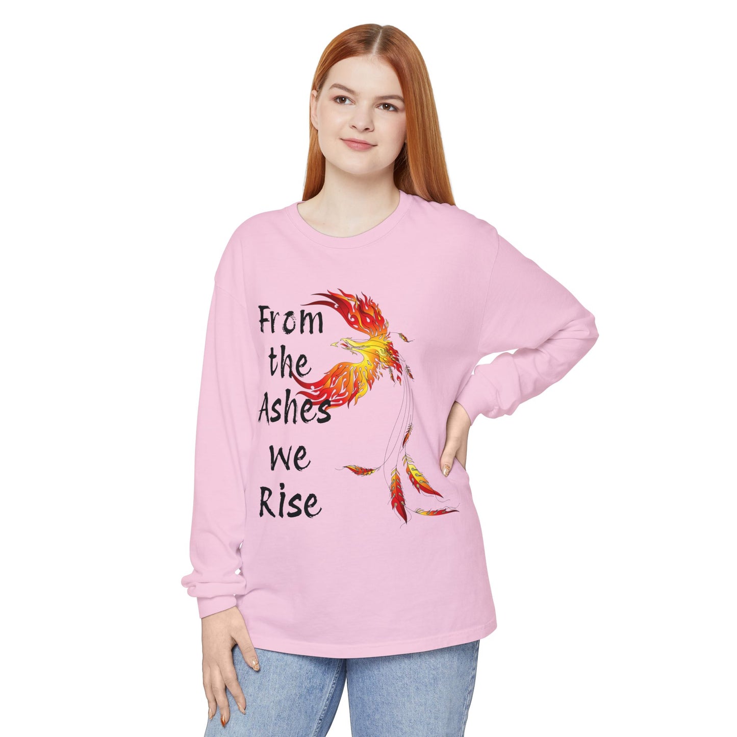 From the Ashes we Rise - Unisex Garment-dyed Long Sleeve T-Shirt