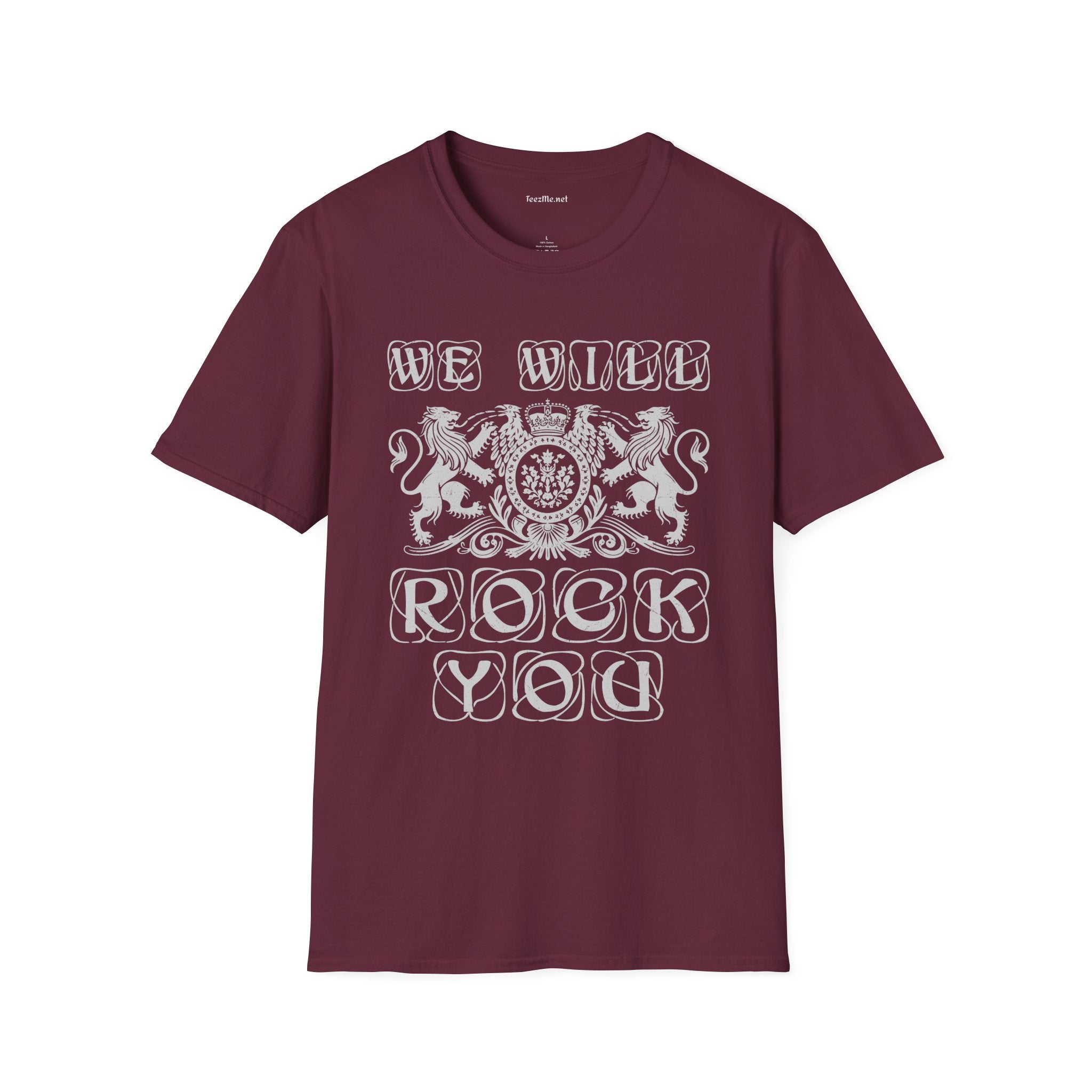 We Will Rock You Unisex SoftStyle T-Shirt 100% Cotton Graphic Music