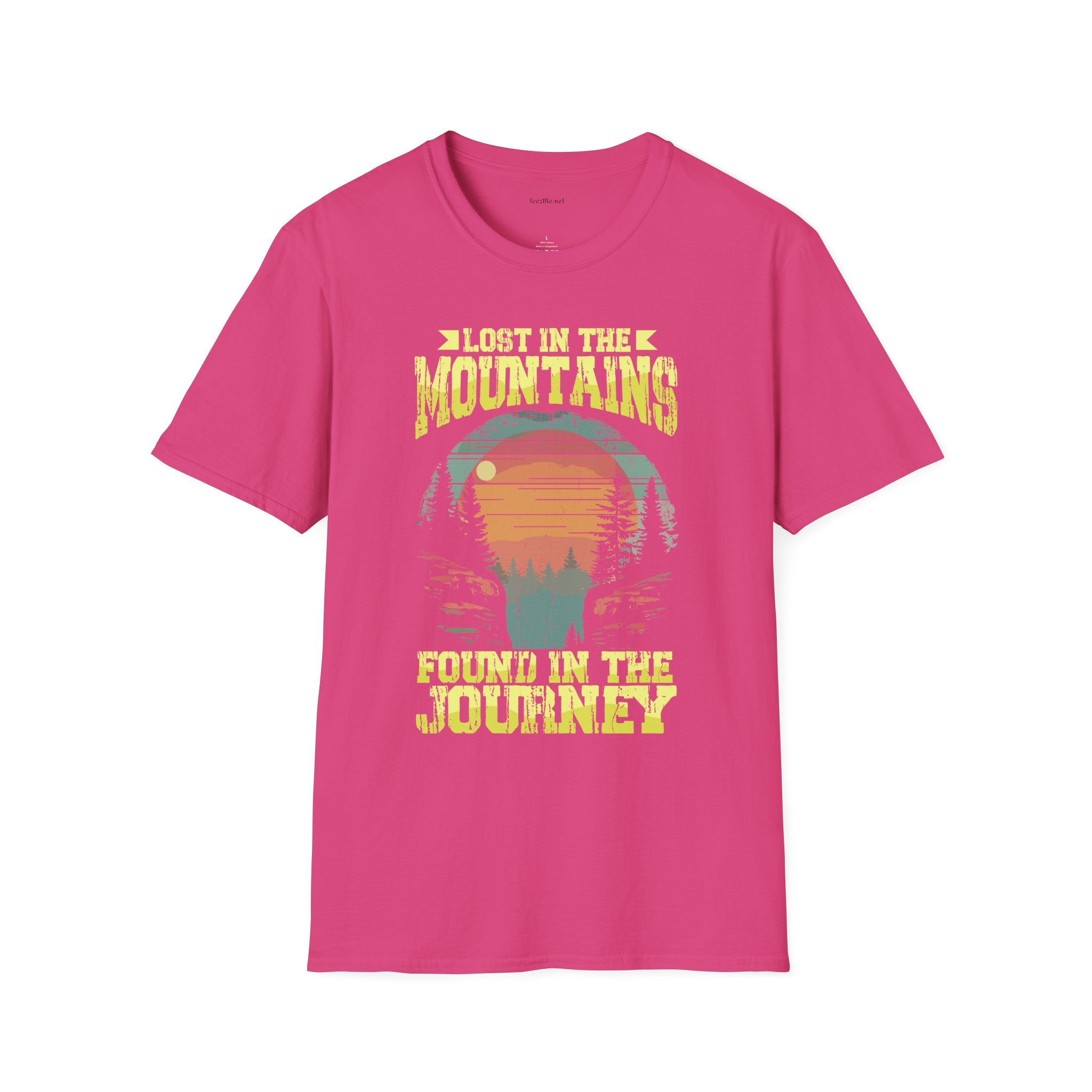 Lost in the Mountain - Unisex Softstyle T-Shirt 100% Cotton Graphic