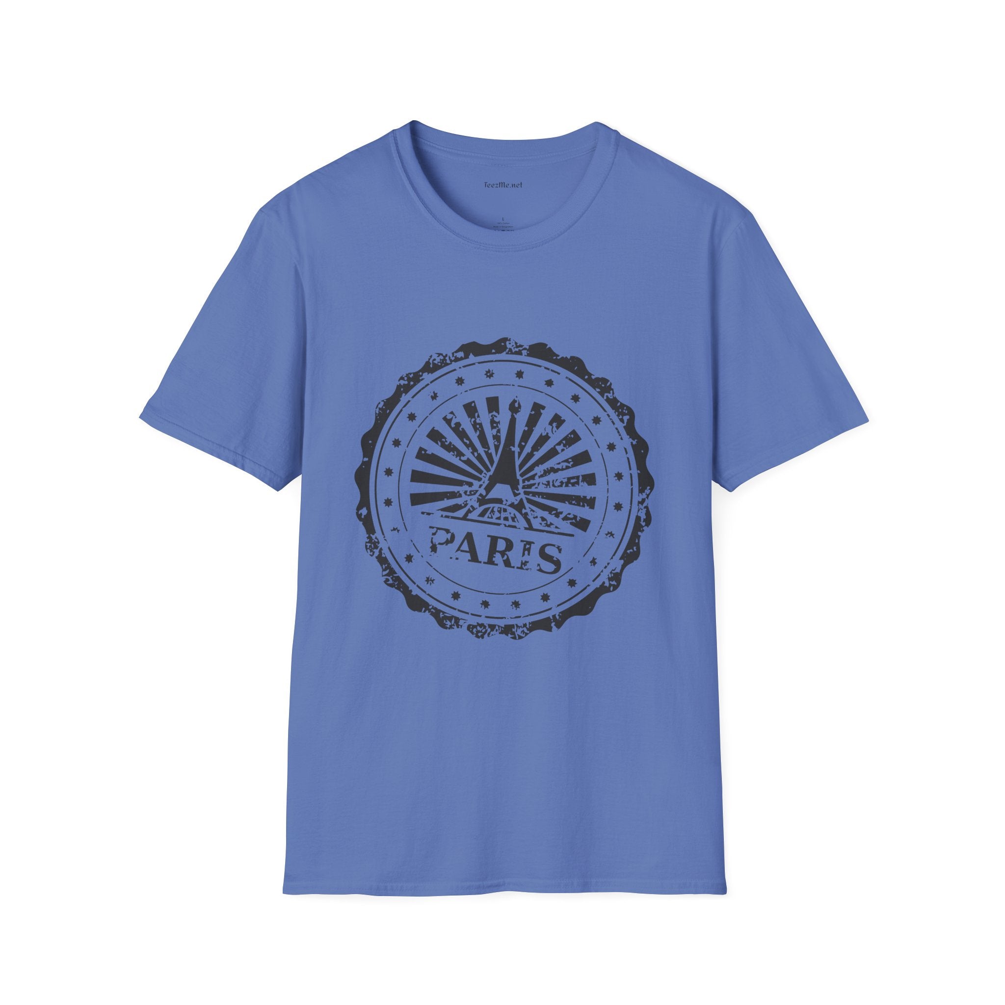 Paris Stamp Unisex Softstyle T-Shirt 100% Cotton