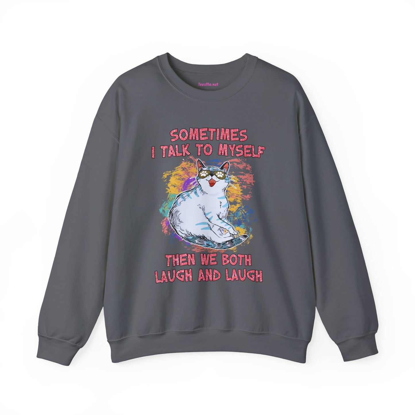 Sometimes I talk to myself Unisex Heavy Blend™ Crewneck Sweatshirt Graphic