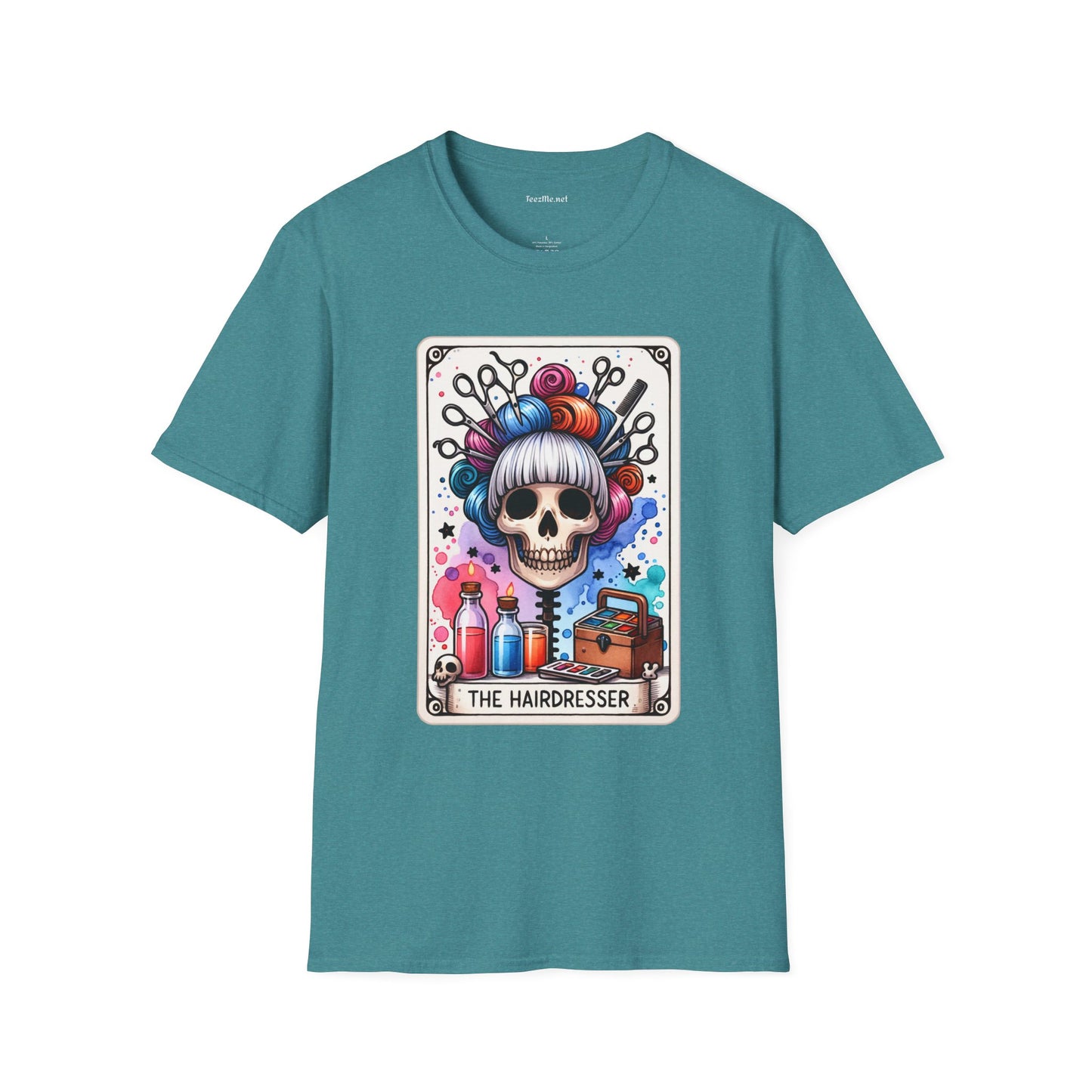 The Hairdresser Tarot Card Unisex Softstyle T-Shirt 100% Cotton Graphic
