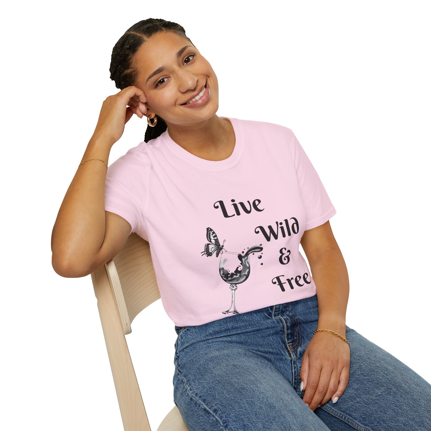 Live Wild & Free -  Unisex Softstyle T-Shirt 100% Cotton Graphic