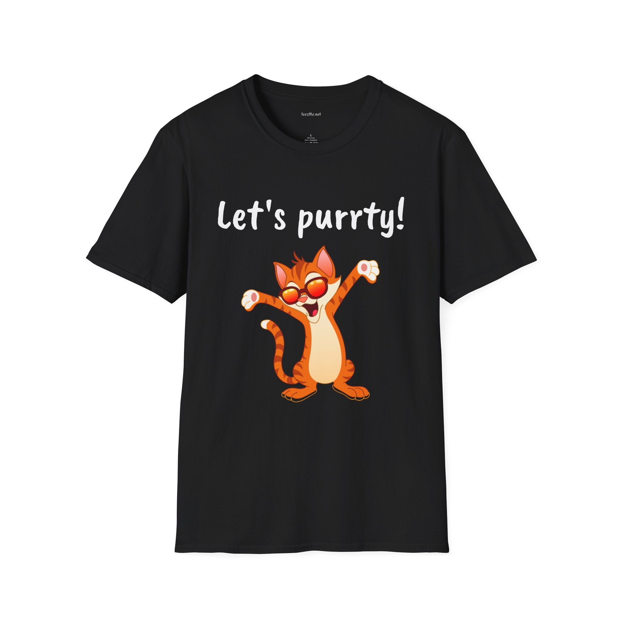 Let's purrty! - Unisex Softstyle T-Shirt 100% Cotton Graphic