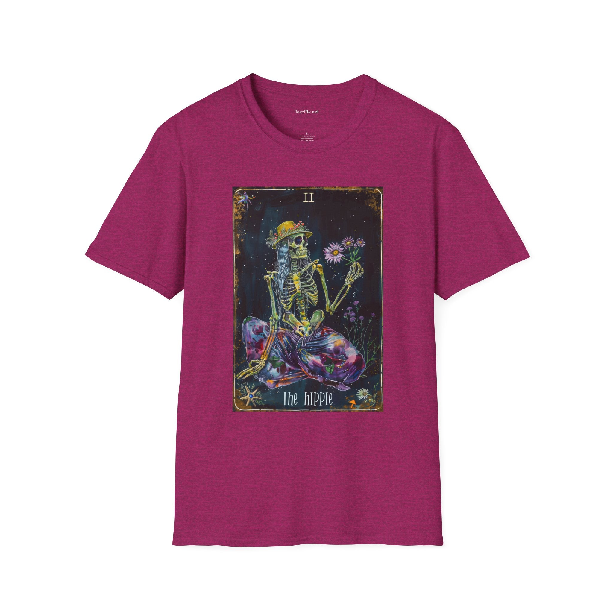 The Hippie Tarot Card Unisex Softstyle T-Shirt 100% Cotton Graphic