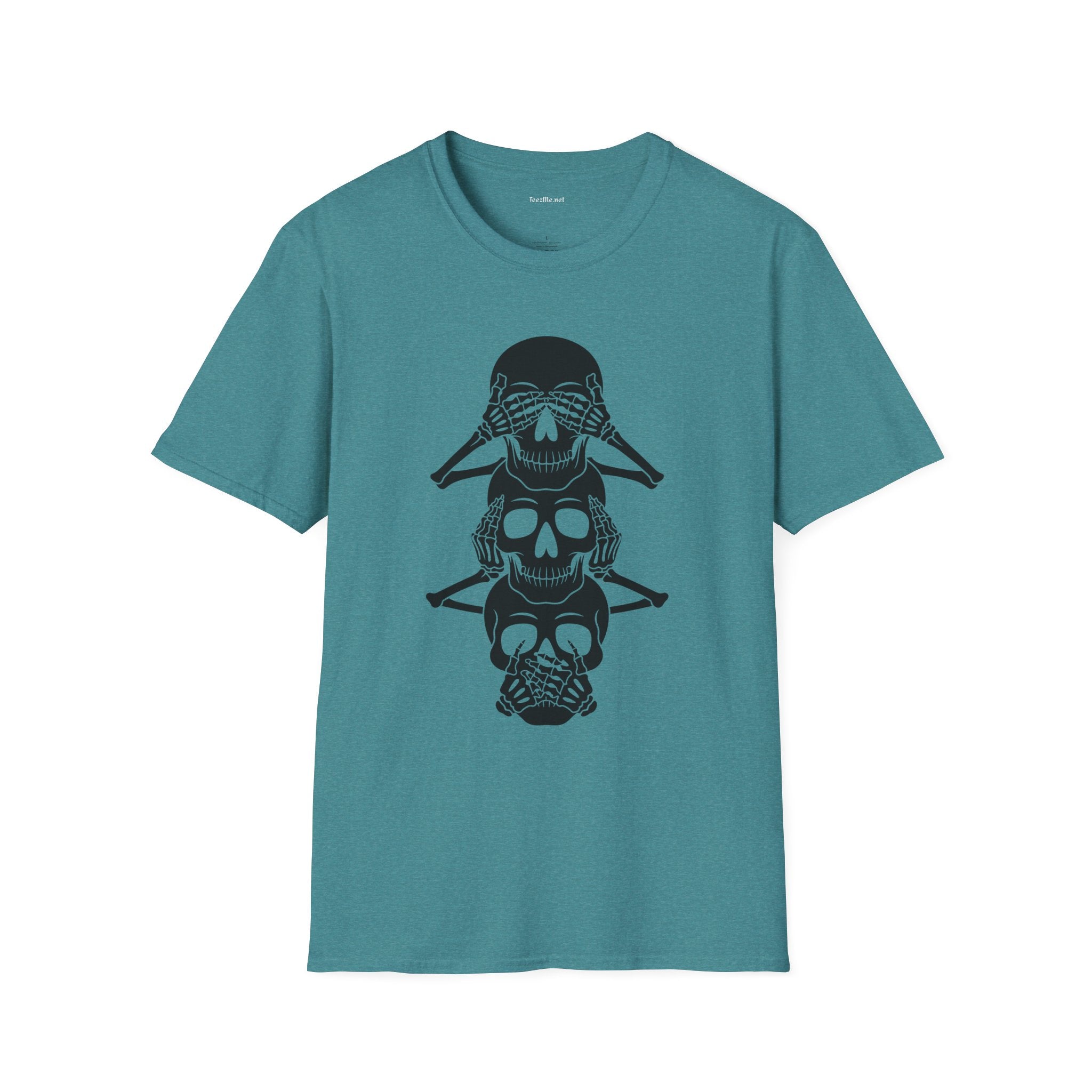 See Hear Speak No Evil Unisex Softstyle T-Shirt 100% Cotton Graphic