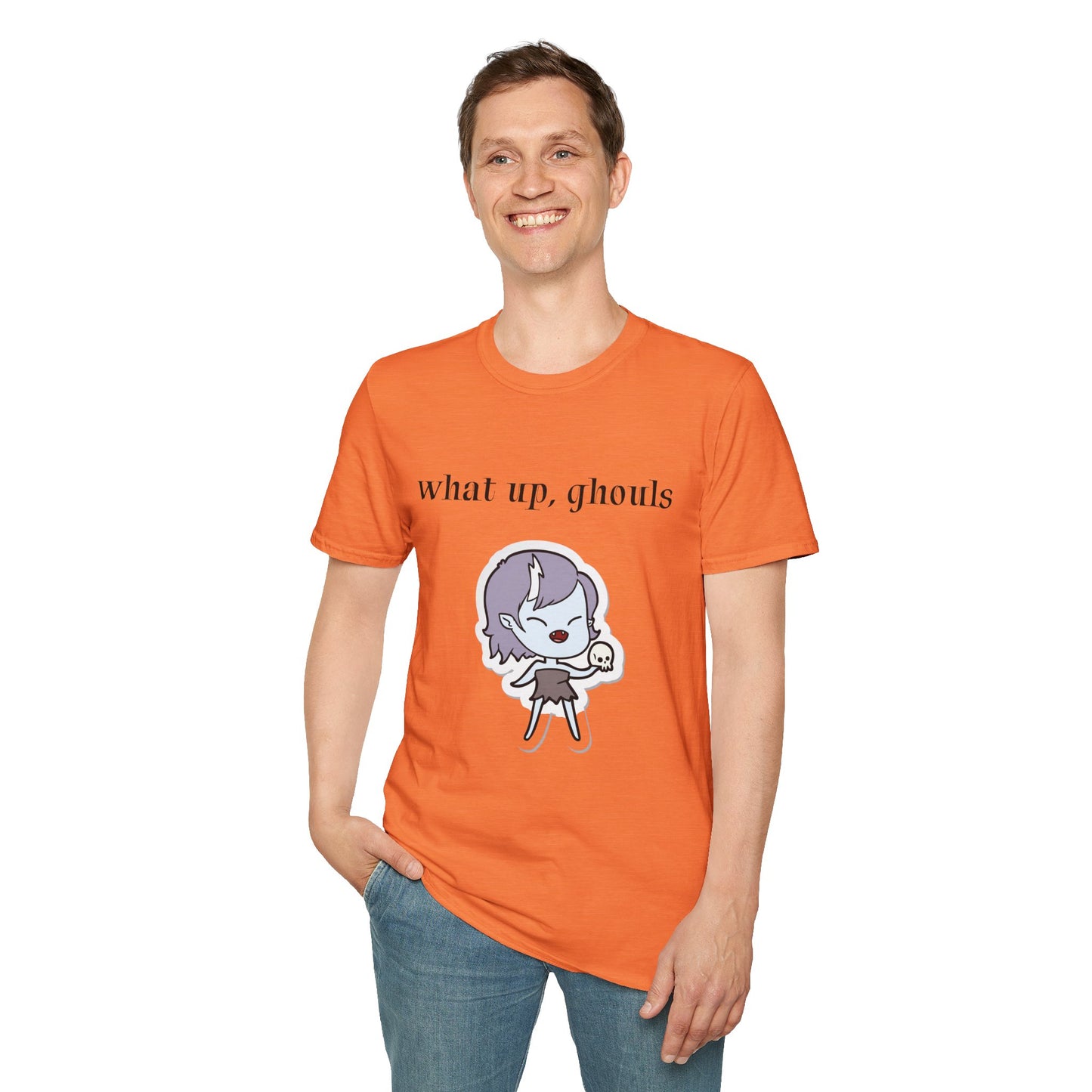 What up, ghouls - Unisex Softstyle T-Shirt 100% Cotton Graphic