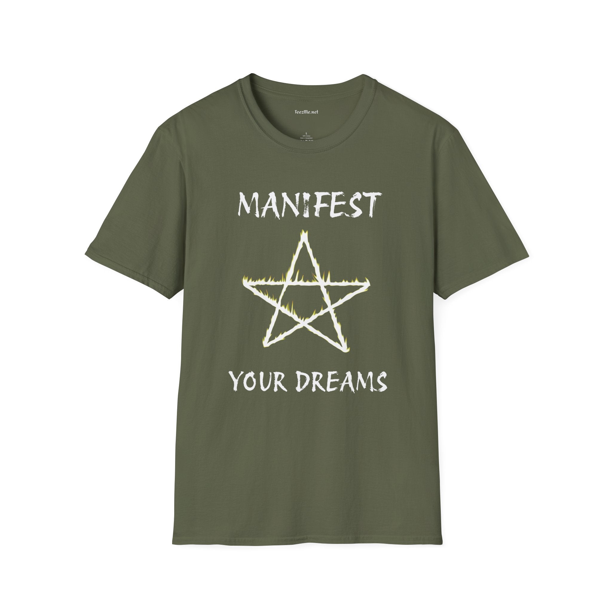 Manifest Your Dreams with Star - Unisex Softstyle T-Shirt 100% Cotton Graphic