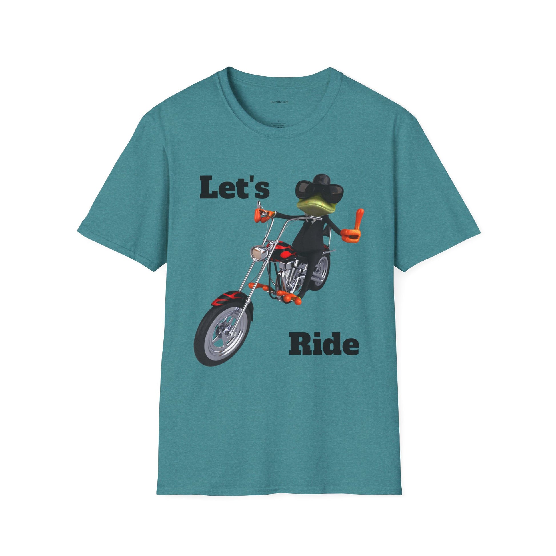 Let's Ride - Unisex Softstyle T-Shirt 100% Cotton Graphic Motorcycle Harley