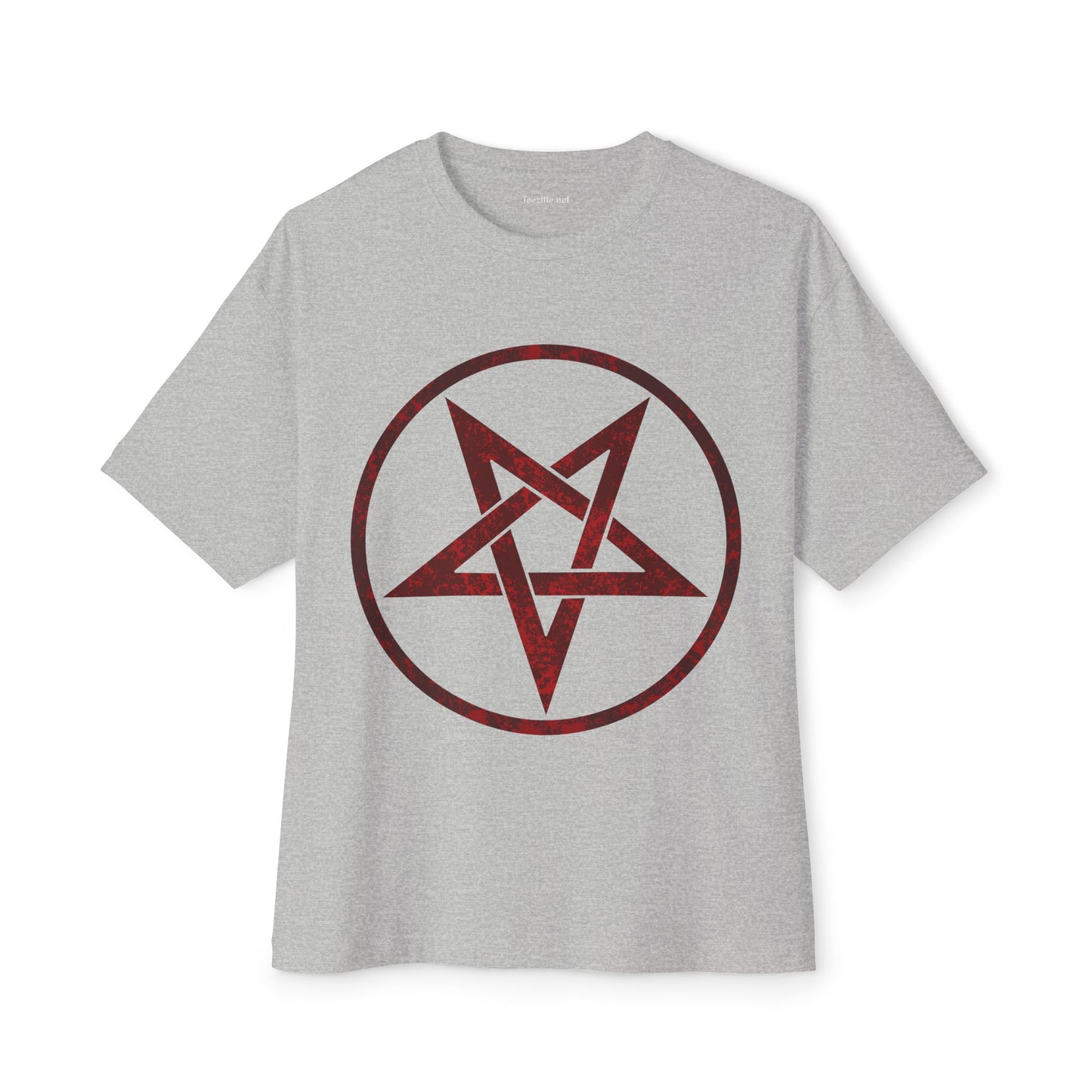 Red Pentagram Unisex Oversized Boxy Tee
