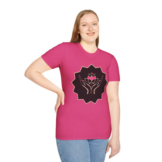 Pink Lotus - Unisex Softstyle T-Shirt 100% Cotton Graphic