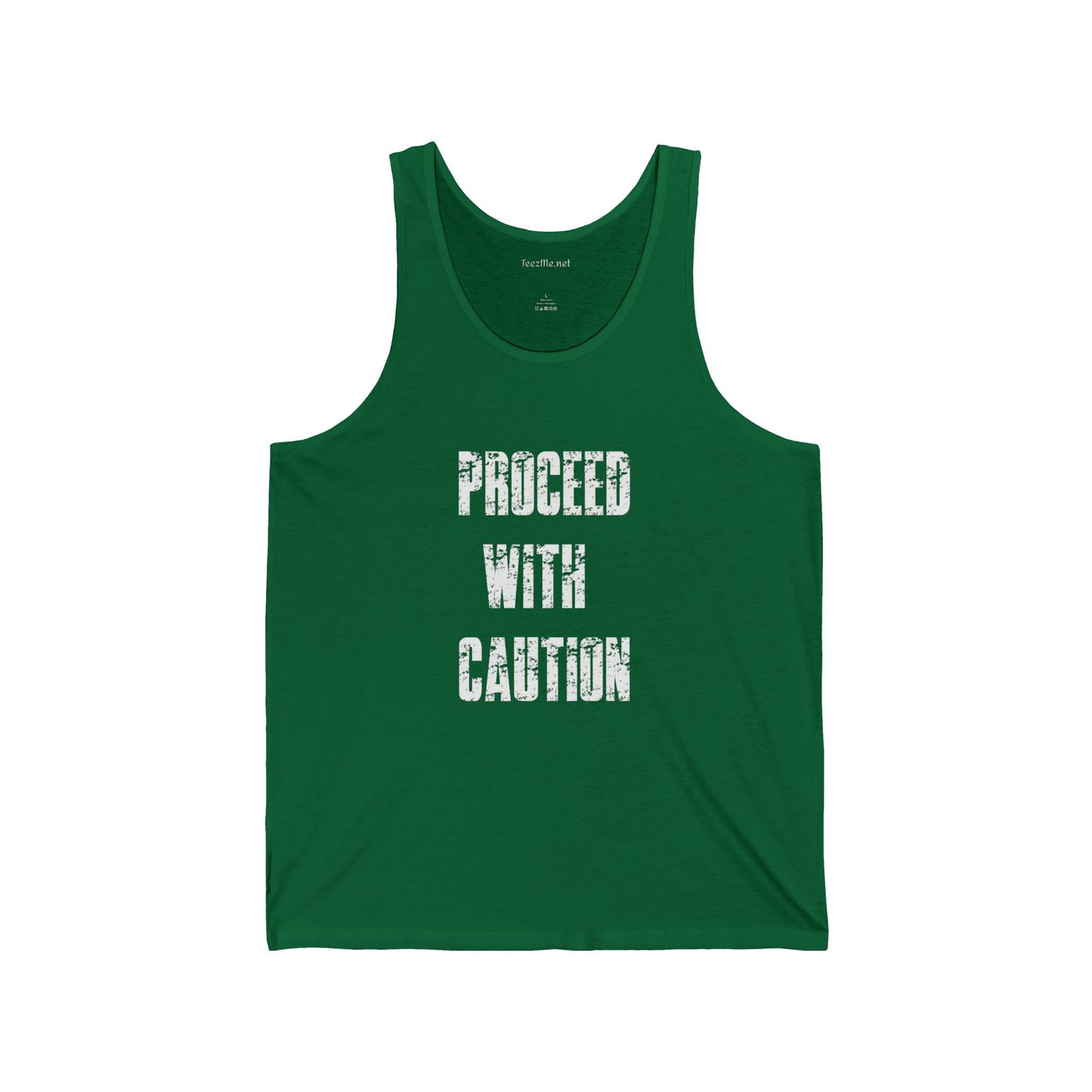 Proceed With Caution Unisex Jersey Tank