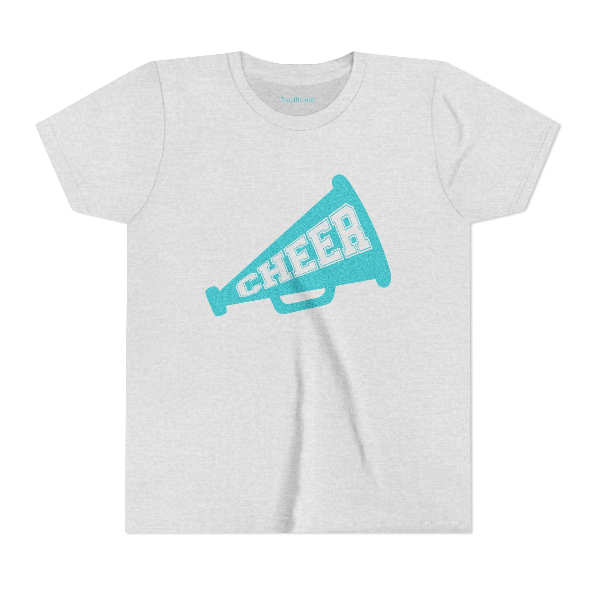 Youth Cheer Megaphone Tee — Kids Cheerleading T‑Shirt