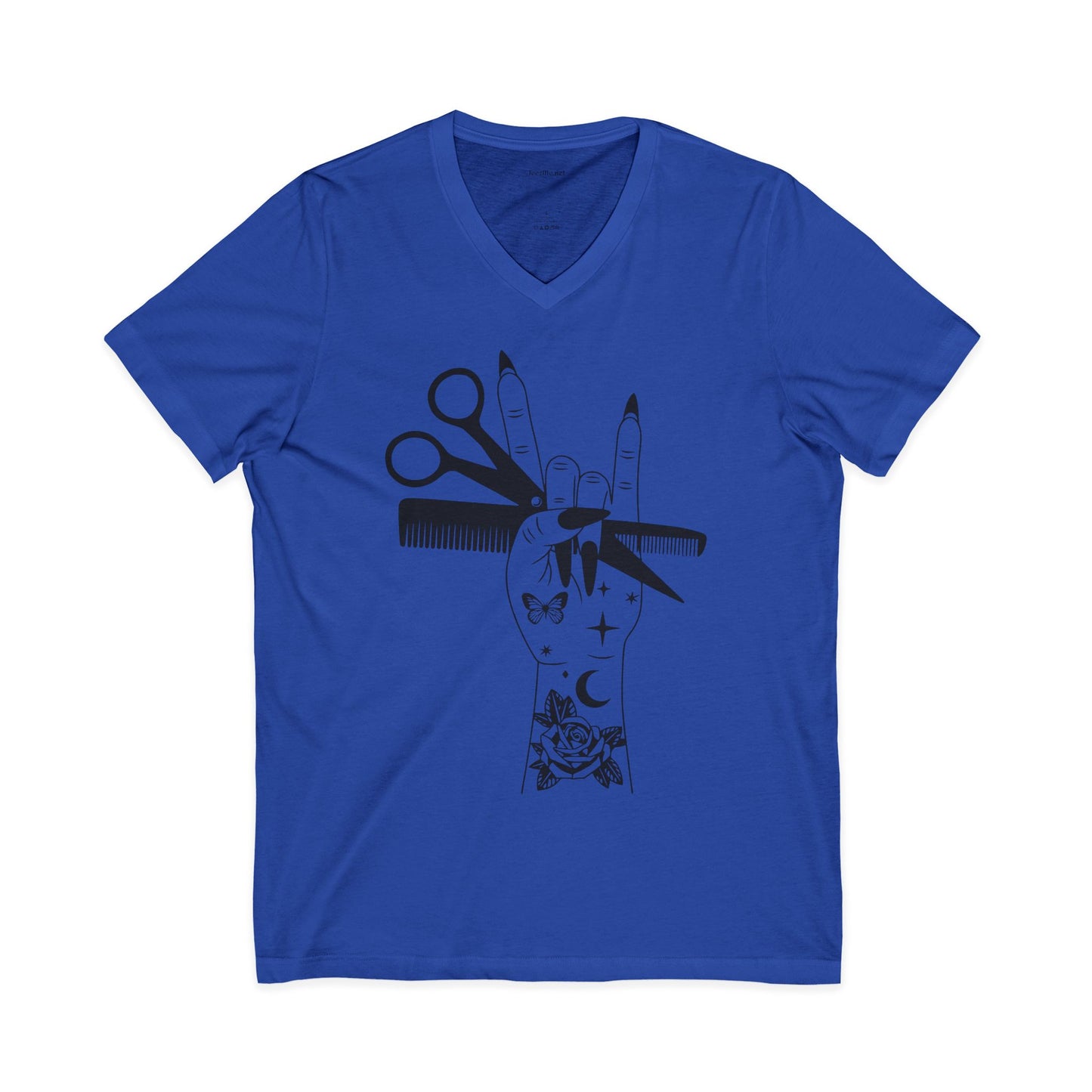 Hairsylist Boho Unisex Jersey Short Sleeve V-Neck Tee