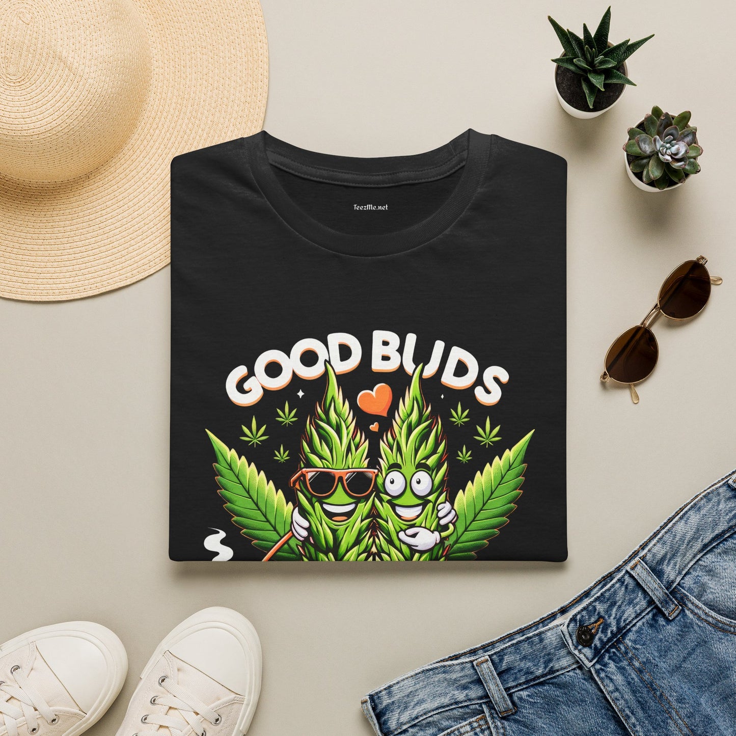 Good Buds Stick Together #420 Unisex Softstyle T-Shirt 100% Cotton Graphic
