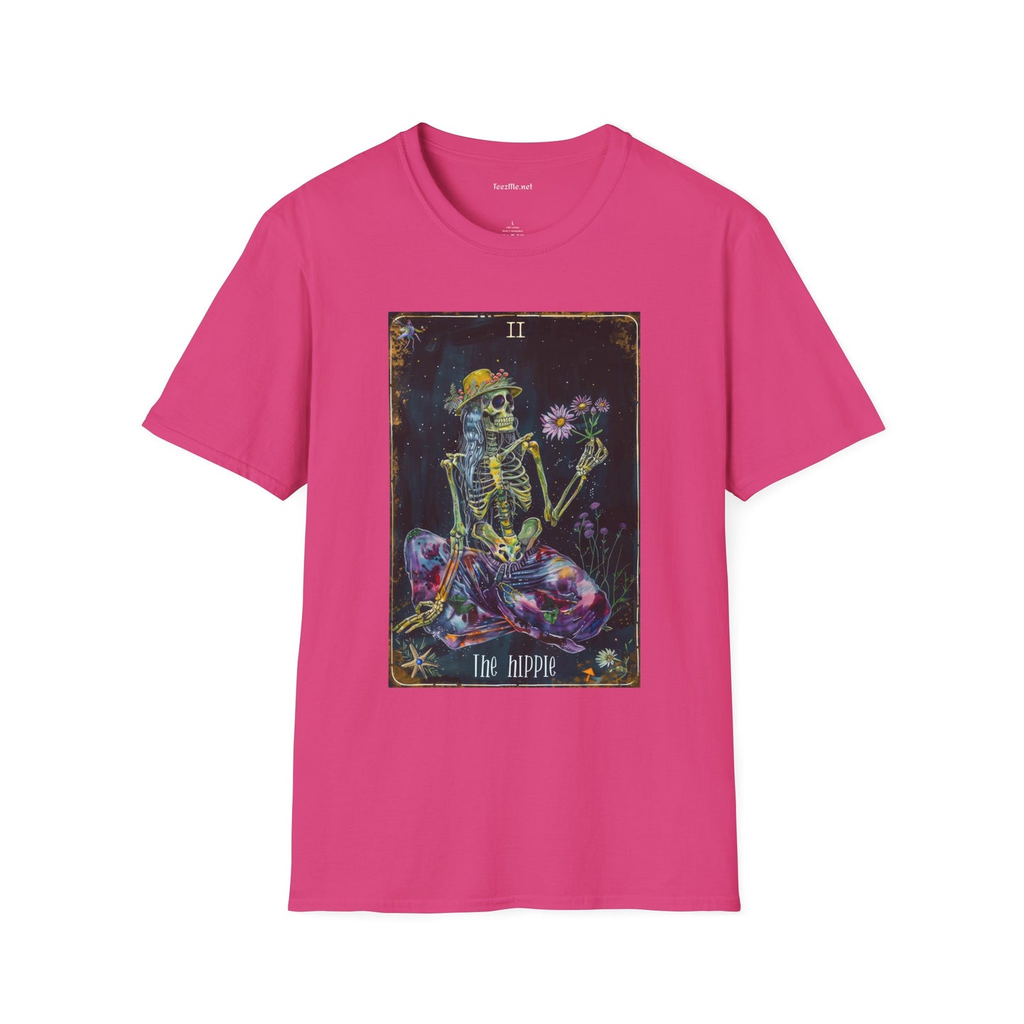 The Hippie Tarot Card Unisex Softstyle T-Shirt 100% Cotton Graphic