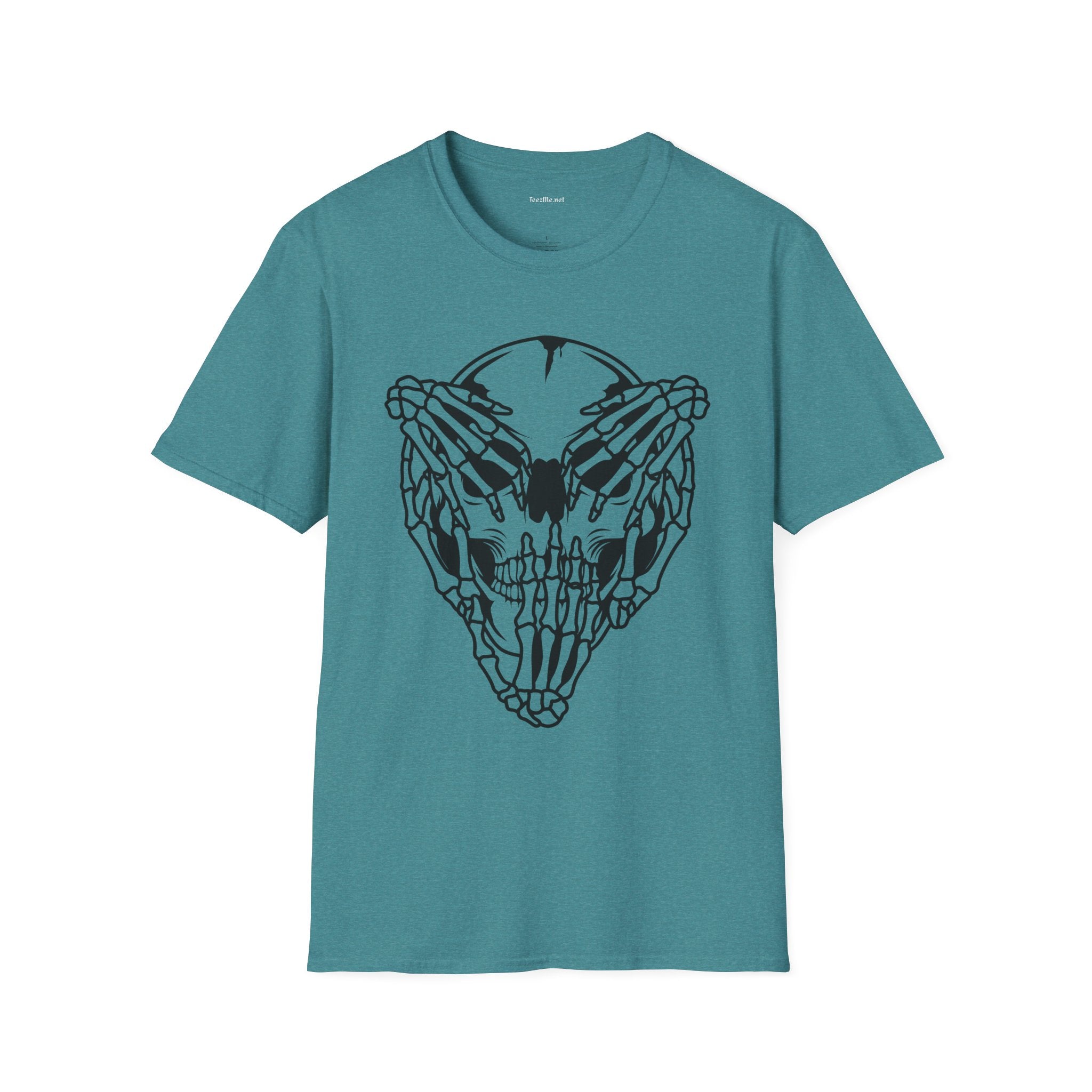 Hear Speak See No Evil Skull Unisex Softstyle T-Shirt 100% Cotton Graphic