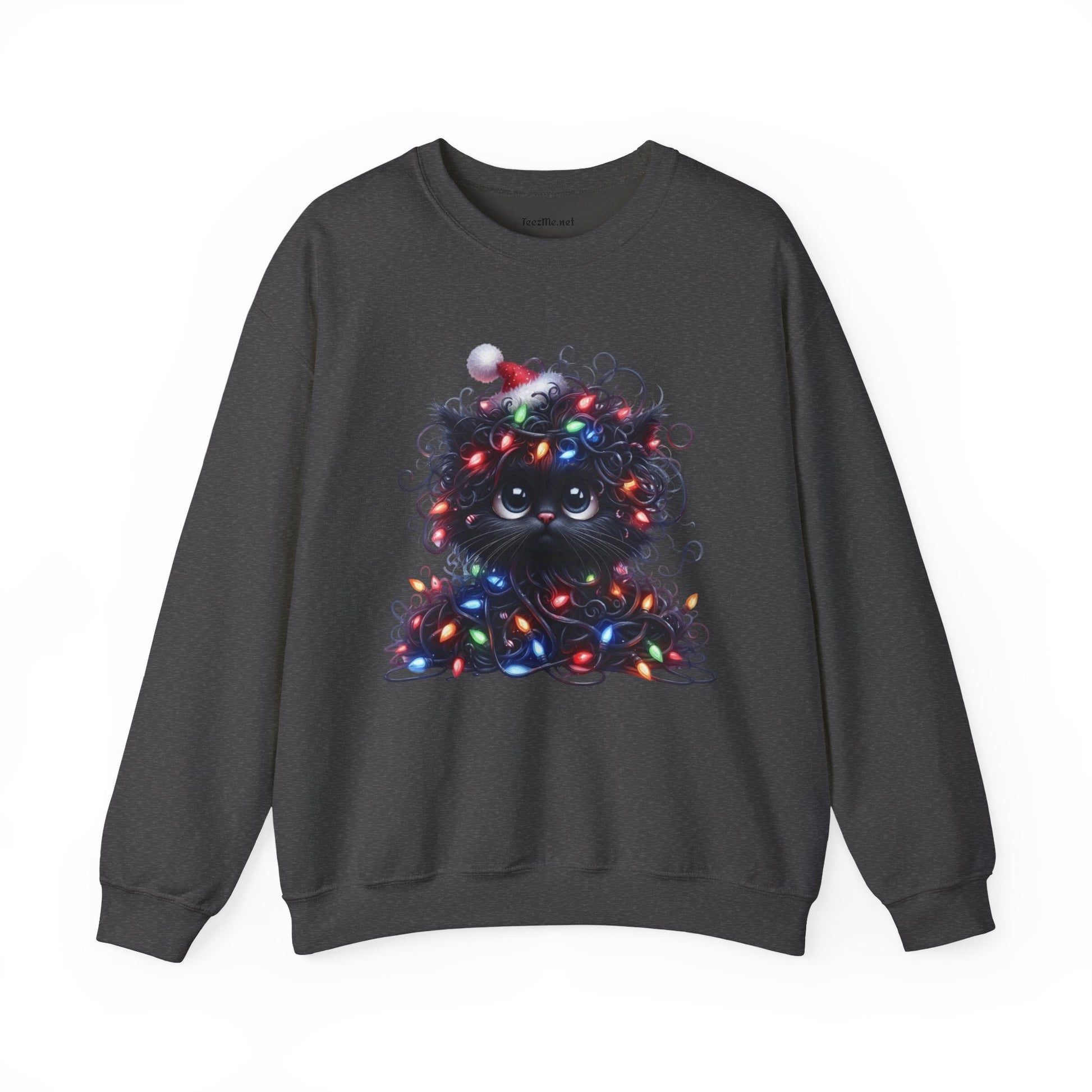 Funny Christmas Black Cat 02 Unisex Heavy Blend™ Crewneck Sweatshirt