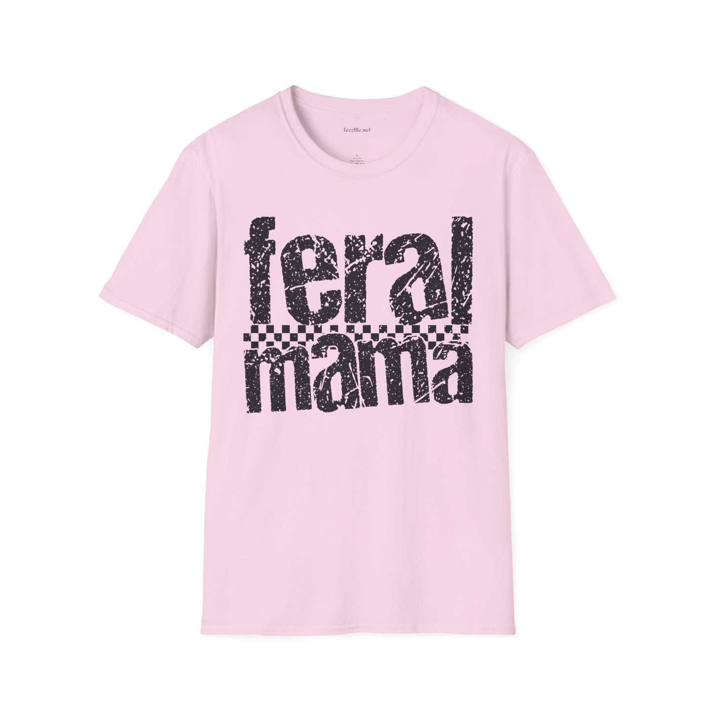 Feral Mama 01 Unisex SoftStyle T-Shirt 100% Cotton Graphic