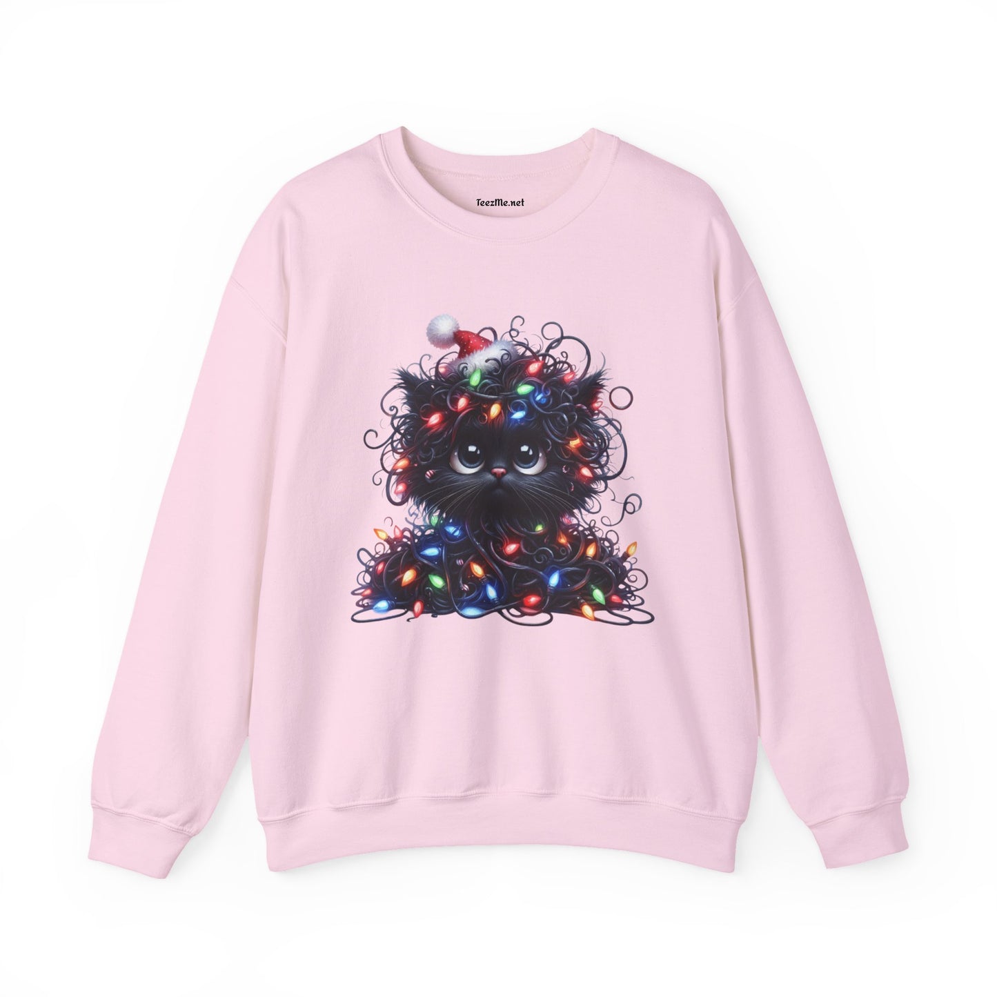 Funny Christmas Black Cat 03 Unisex Heavy Blend™ Crewneck Sweatshirt