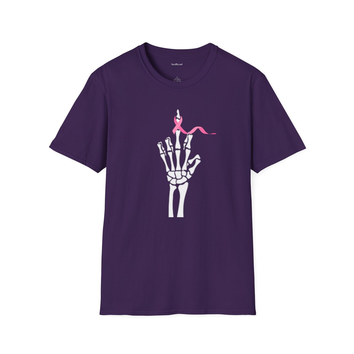 Give Cancer the bird - Unisex Softstyle T-Shirt 100% Cotton Graphic