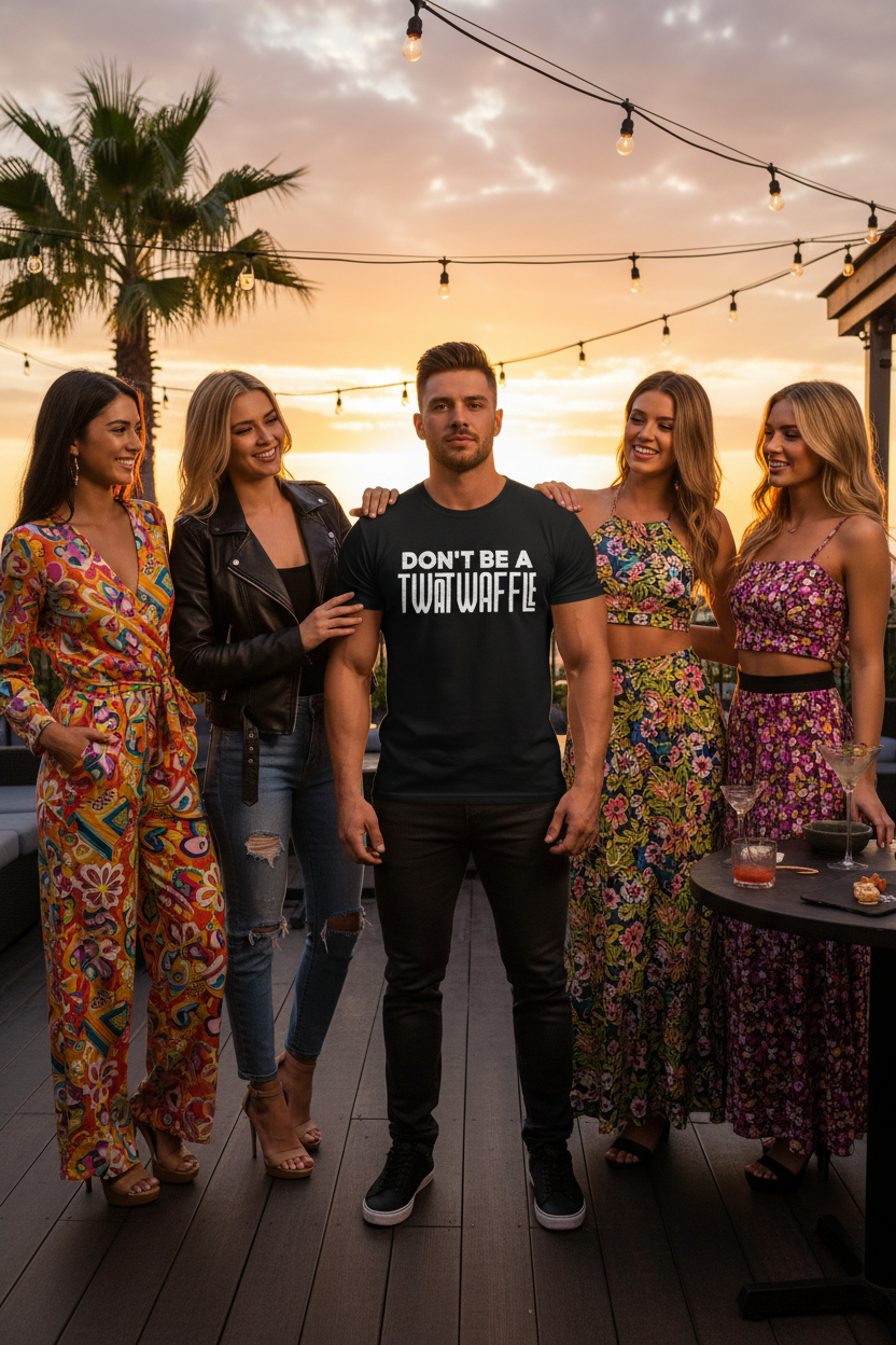 Don't Be a Twat Waffle Tee - Funny Graphic Boxy T-Shirt
