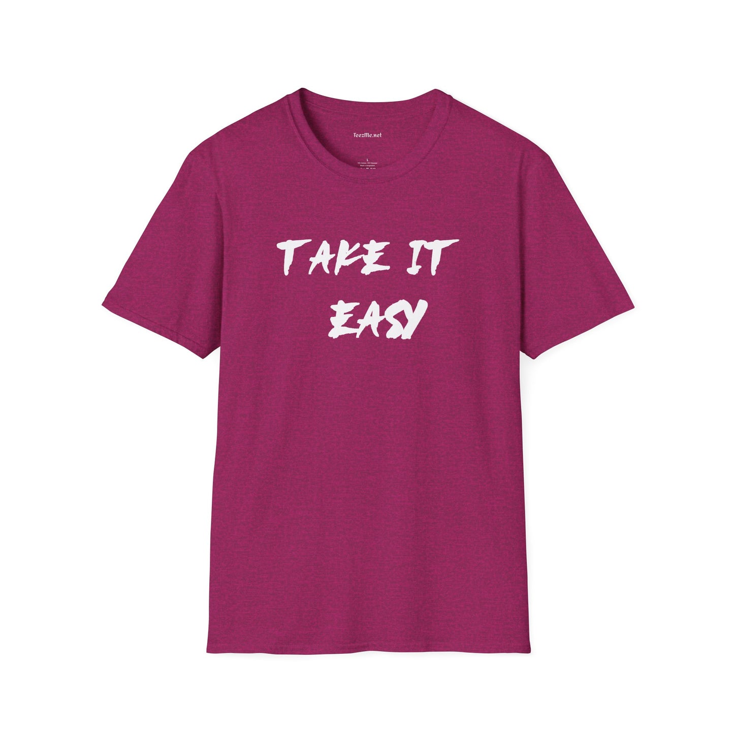 Take It Easy (white) Unisex Softstyle T-Shirt 100% Cotton