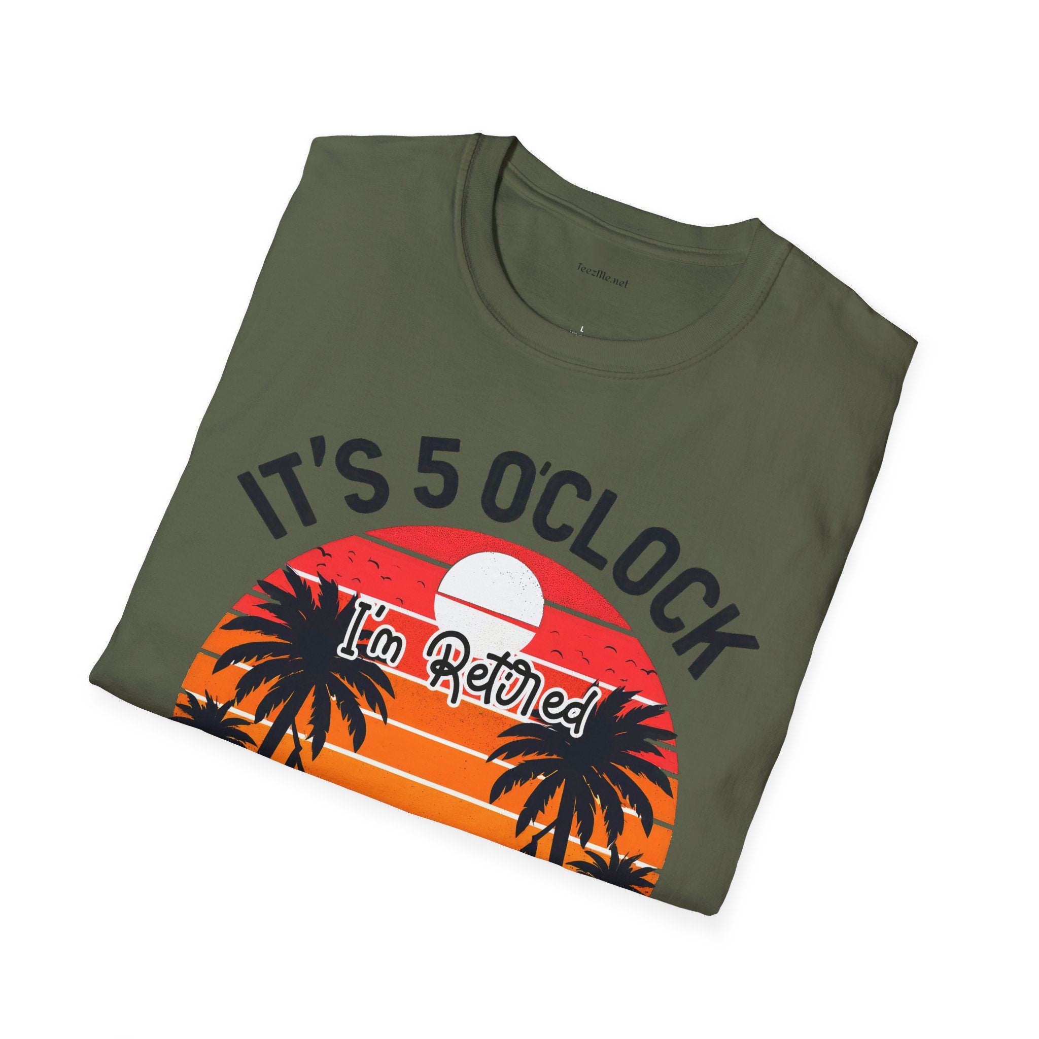 Retired - It's 5 - Unisex Softstyle T-Shirt 100% Cotton Graphic