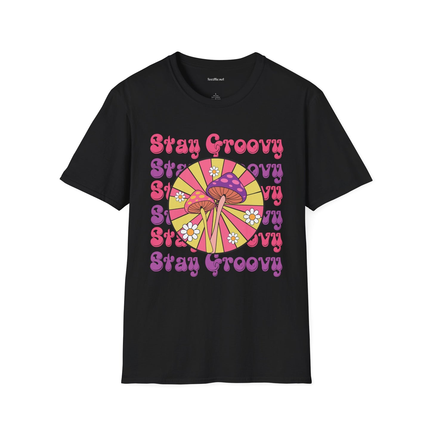 Stay Groovy Unisex Softstyle T-Shirt 100% Cotton Graphic
