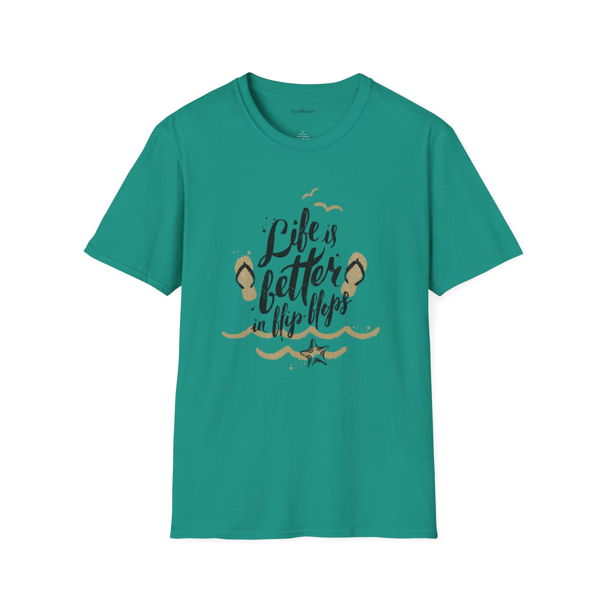 Life is better in Flip Flops - Unisex Softstyle T-Shirt 100% Cotton Graphic