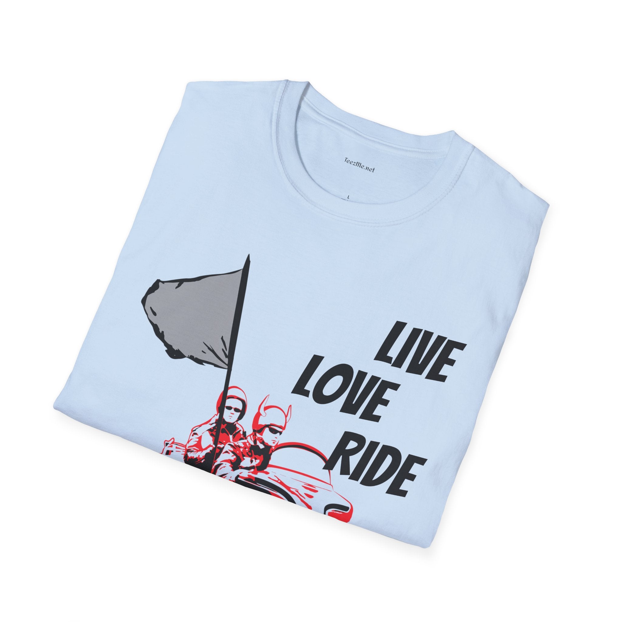 Live Love Ride - Unisex Softstyle T-Shirt 100% Cotton Graphic Motorcycle Harley