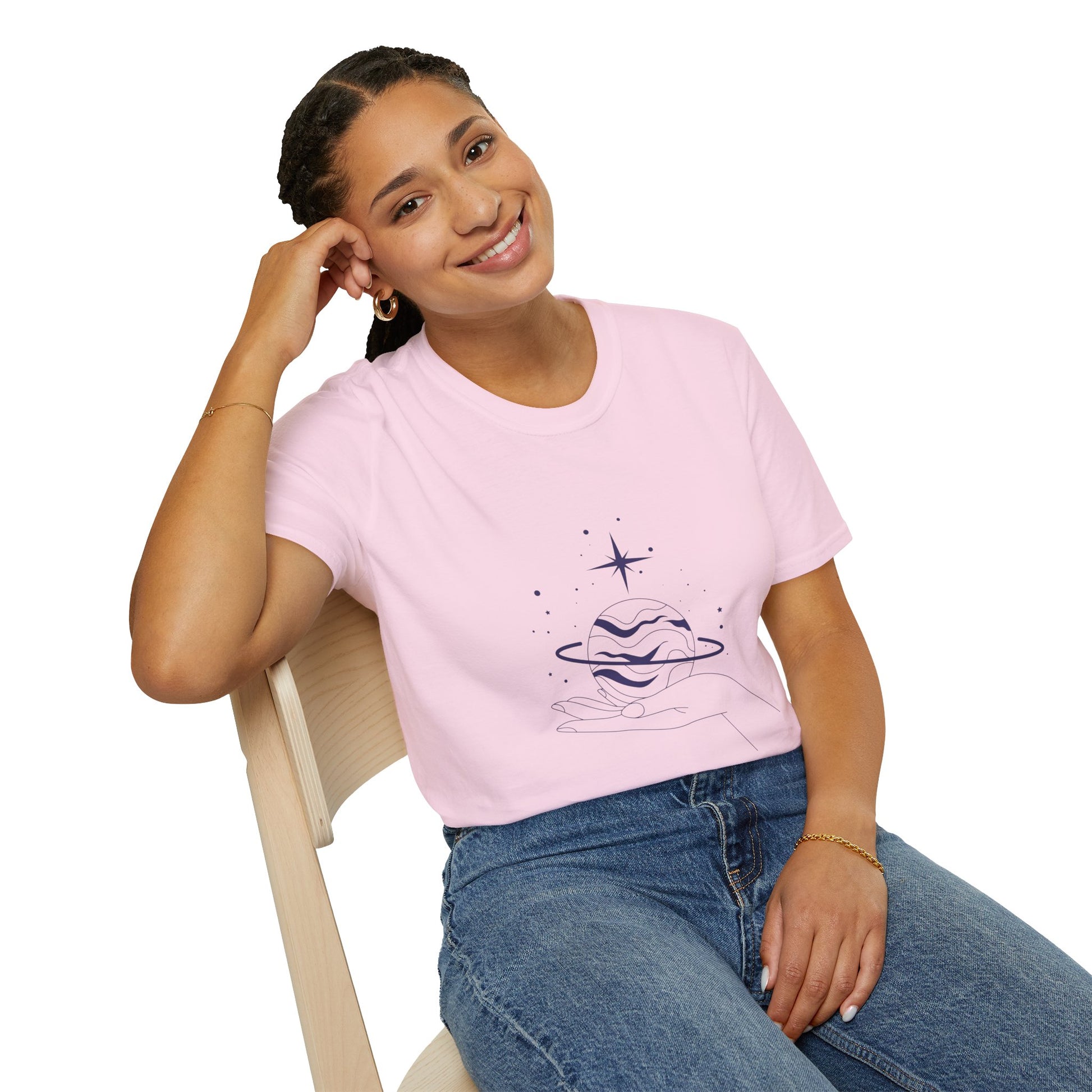 Mystic Woman (image) - Unisex Softstyle T-Shirt 100% Cotton Graphic