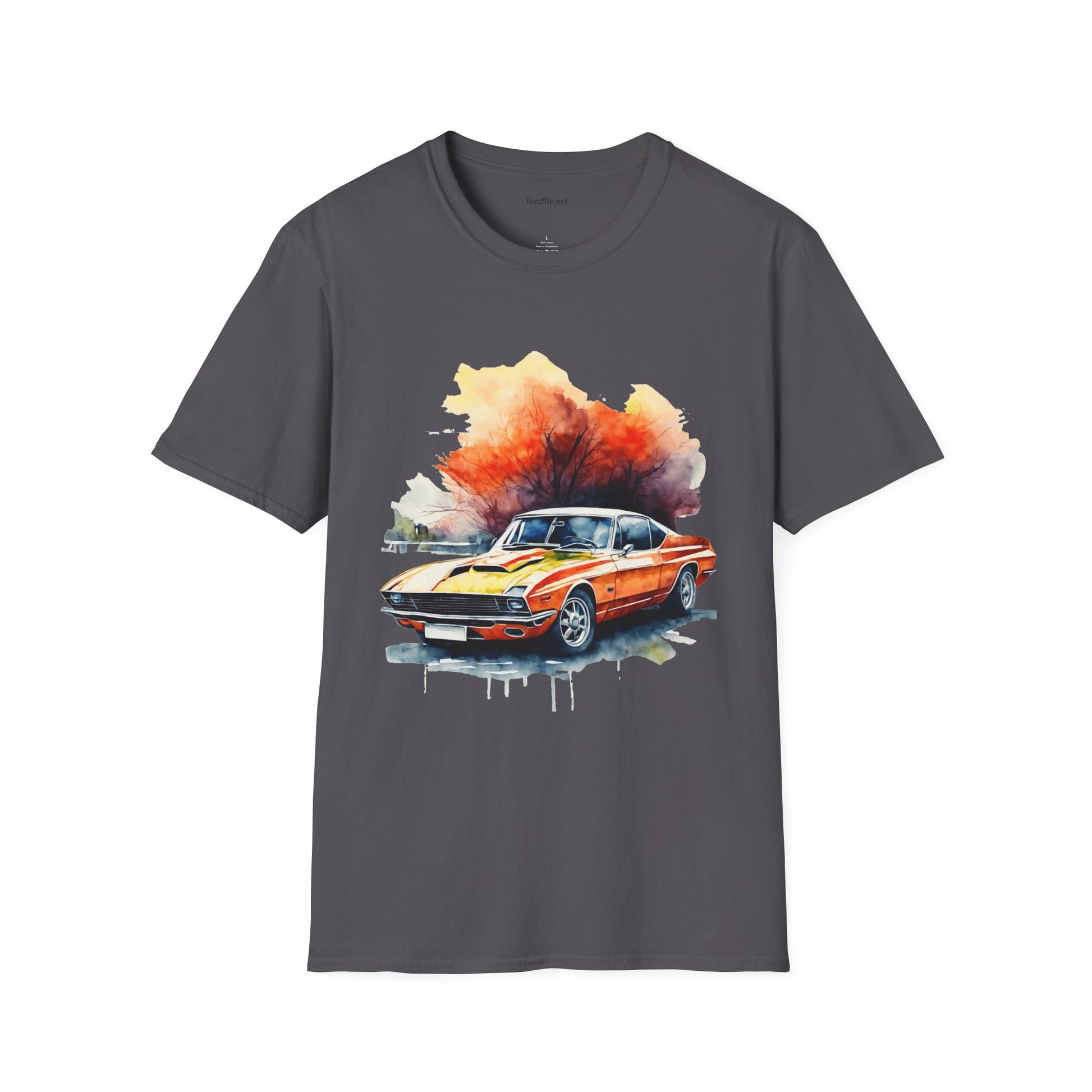 Mustang Car - Unisex Softstyle T-Shirt 100% Cotton Graphic