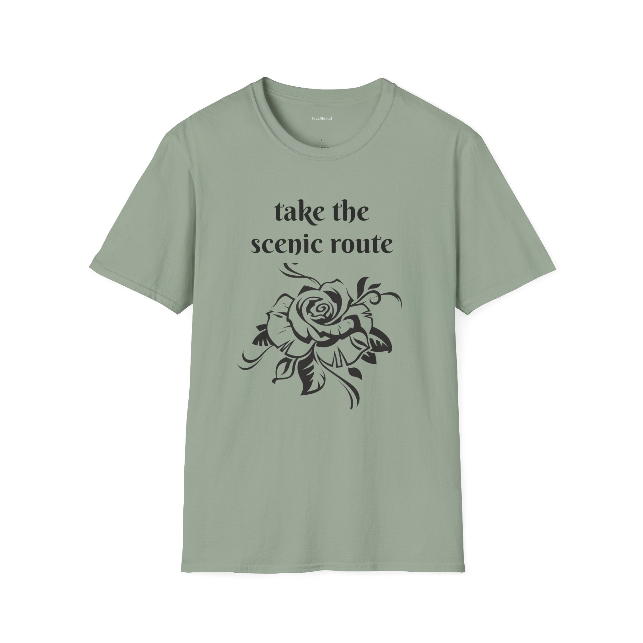 Take the scenic route- Unisex Softstyle T-Shirt 100% Cotton Graphic