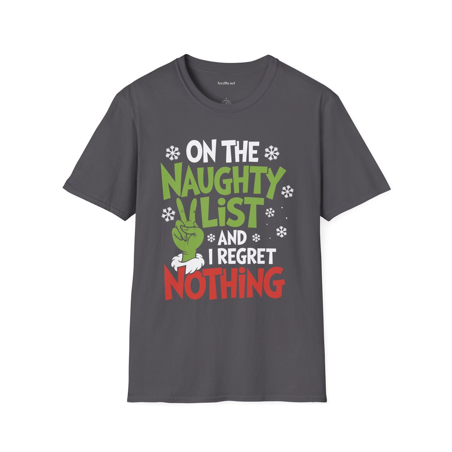 On The Naughty List 01 Unisex Softstyle T-Shirt 100% Cotton