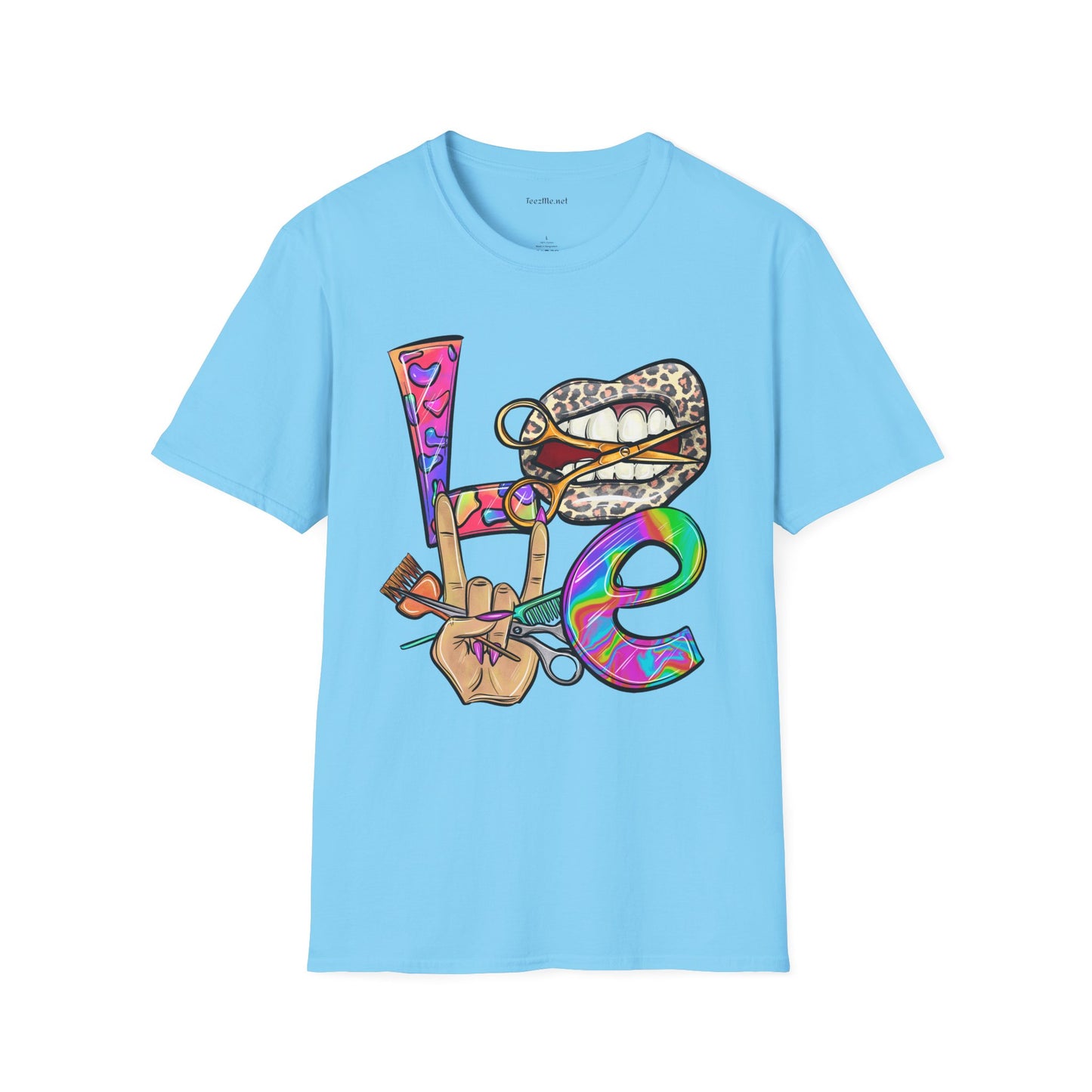 Hairstylist Love Unisex Softstyle T-Shirt 100% Cotton Graphic
