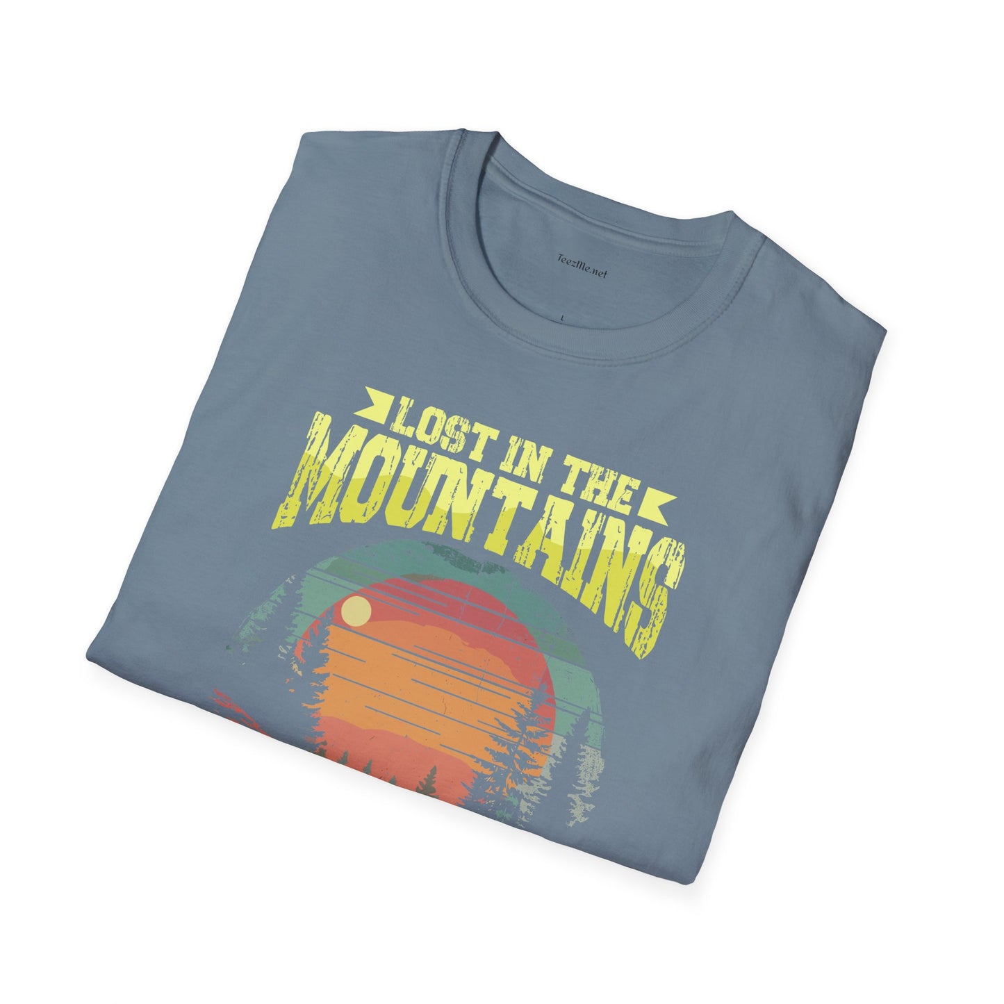 Lost in the Mountain - Unisex Softstyle T-Shirt 100% Cotton Graphic