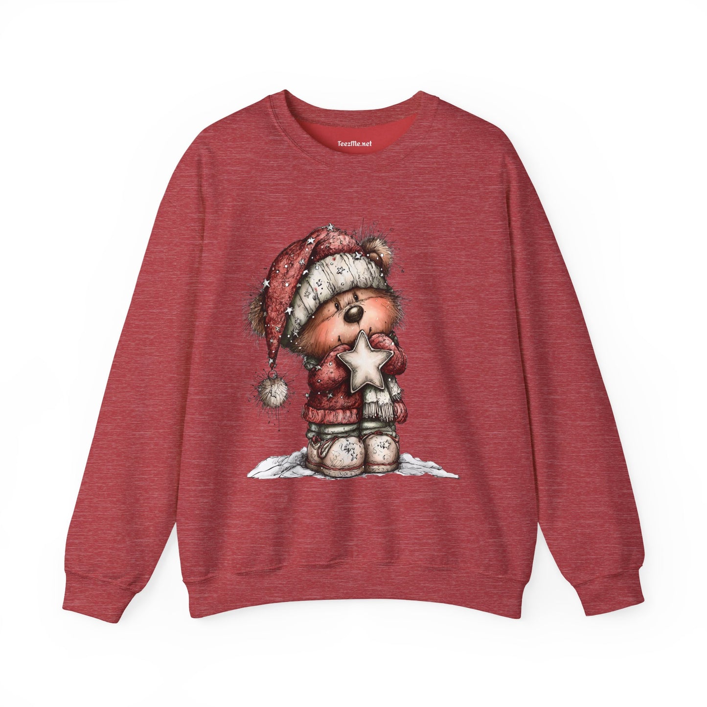 Whimsical Christmas Bear Unisex Heavy Blend™ Crewneck Sweatshirt