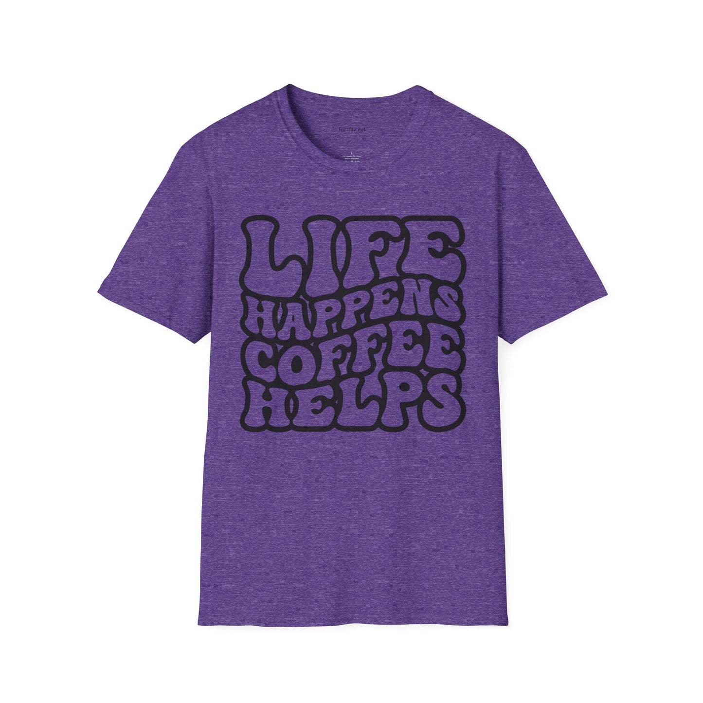 Life Happens Coffee Helps Unisex Softstyle T-Shirt 100% Cotton