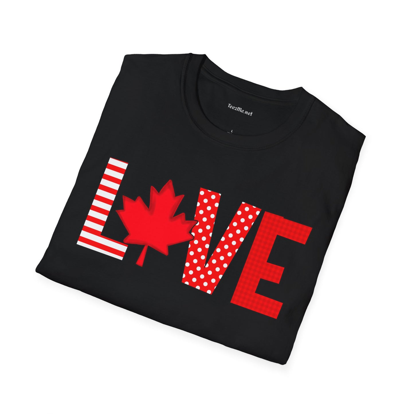 Love Canada Unisex Softstyle T-Shirt 100% Cotton Graphic