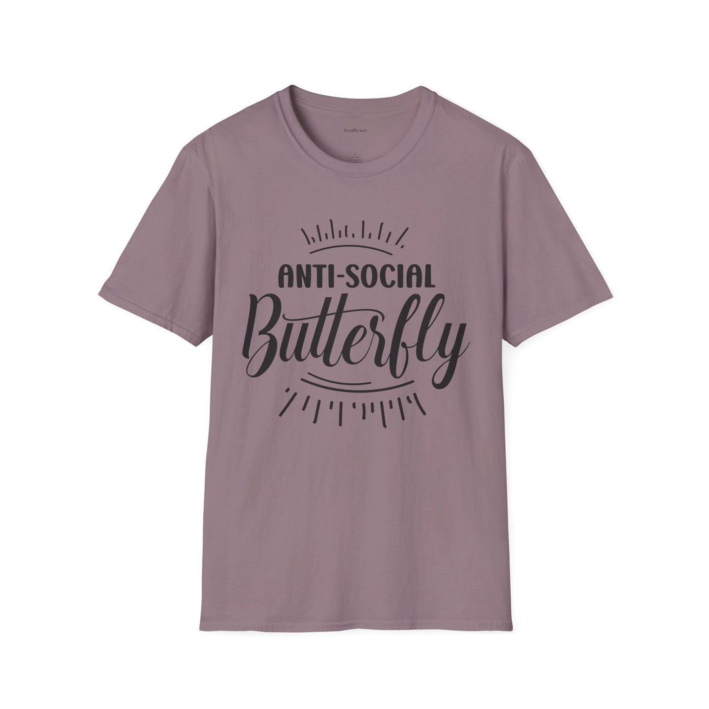 Anti-social Butterfly - Unisex Softstyle T-Shirt 100% Cotton Graphic