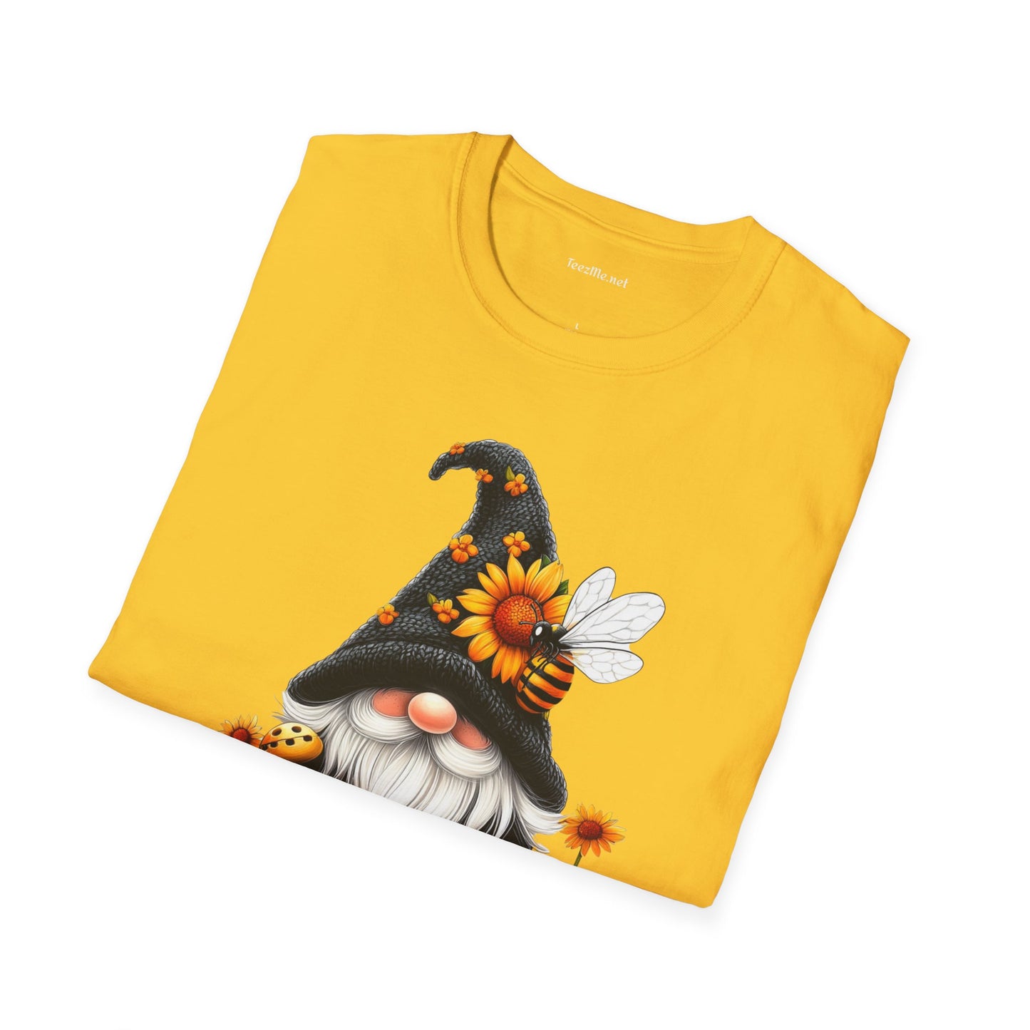 Honey Bee Gnome 03 Unisex Softstyle T-Shirt 100% Cotton Graphic