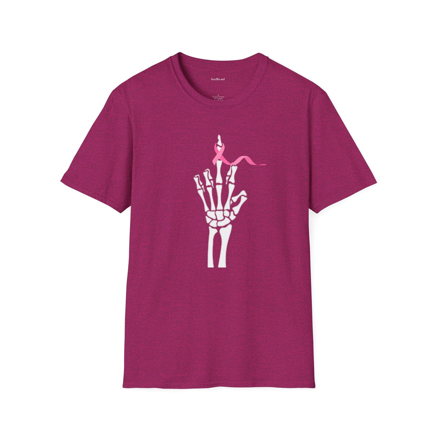 Give Cancer the bird - Unisex Softstyle T-Shirt 100% Cotton Graphic