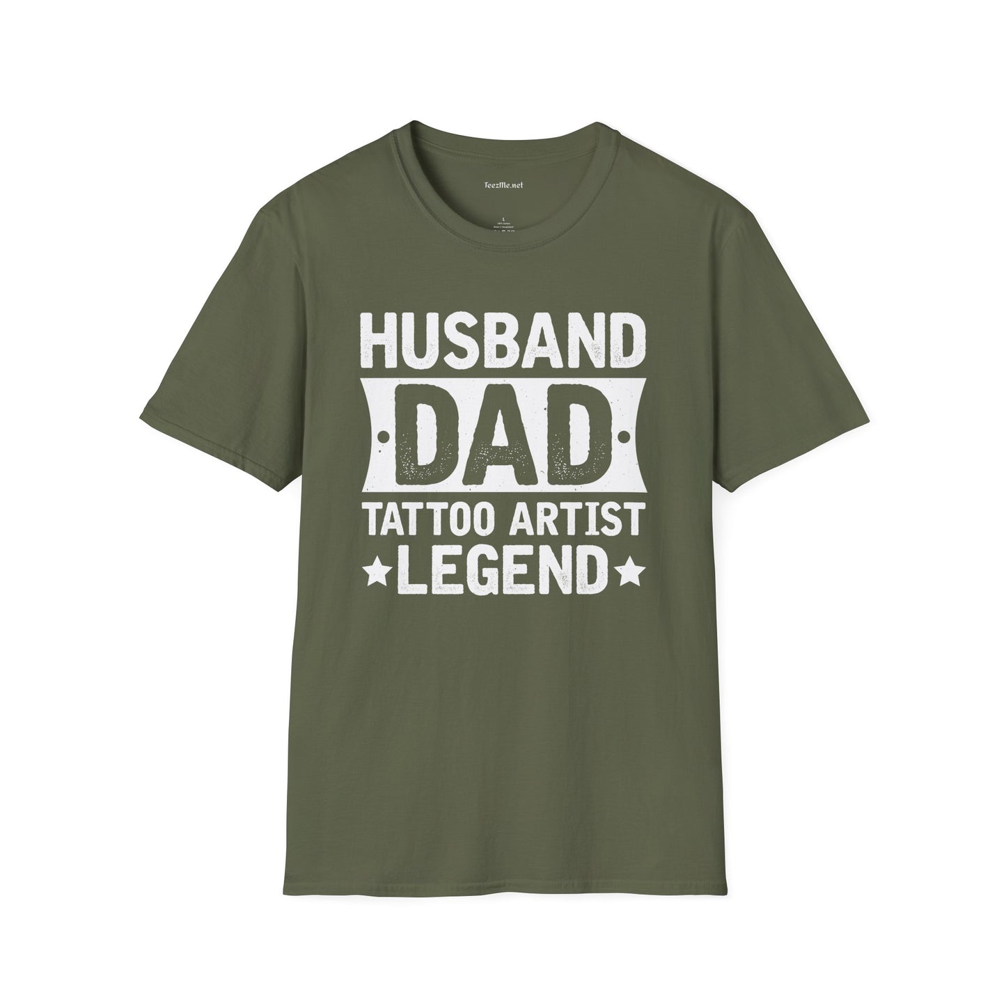 Husband DAD Tattoo Artist Unisex Soft Style T-Shirt 100% Cotton Graphic